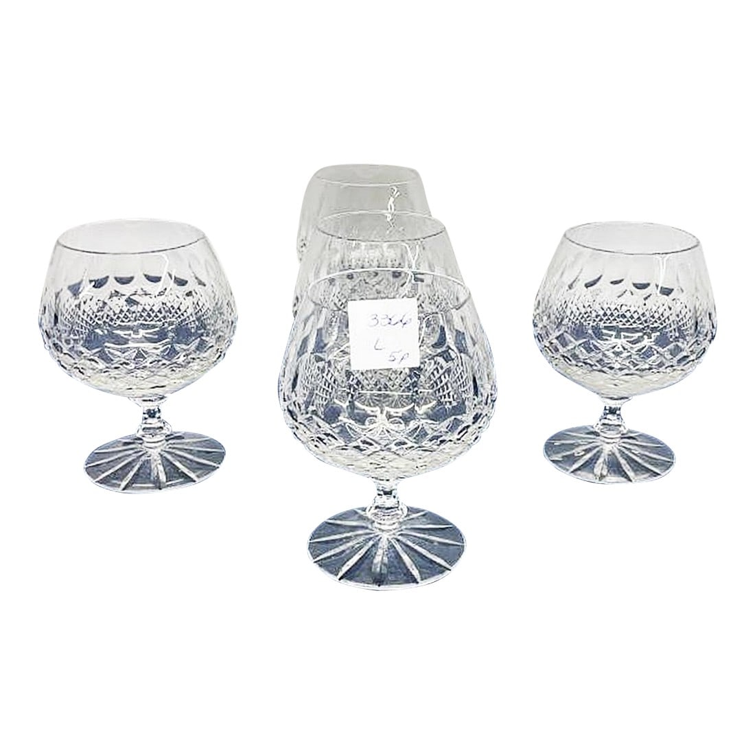 1970s Crystal Brandy Snifter Glasses, Set of 5: Clinkable set of 5 crystal brandy snifters, hefty and satisfying on the hand. Winter by the fireplace is coming soon! Condition: Alterations: Original Condition Unaltered Imperfections: Some