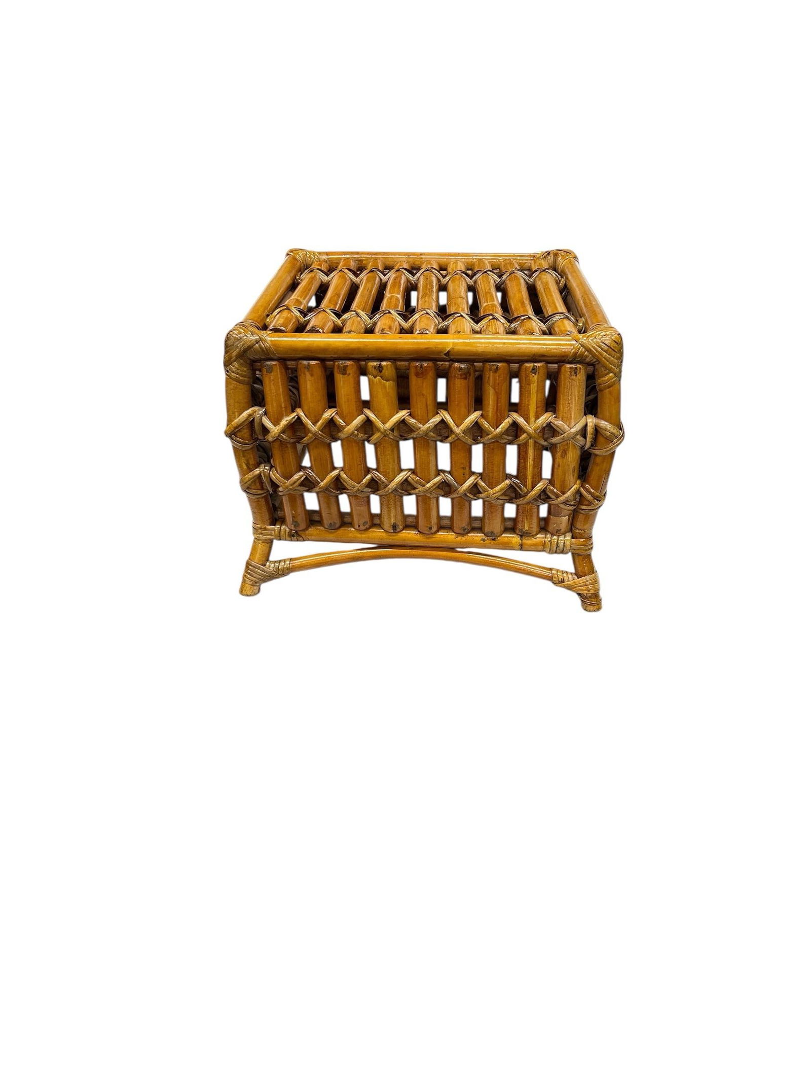 Vintage Bamboo Bombay Style Footstool - 2