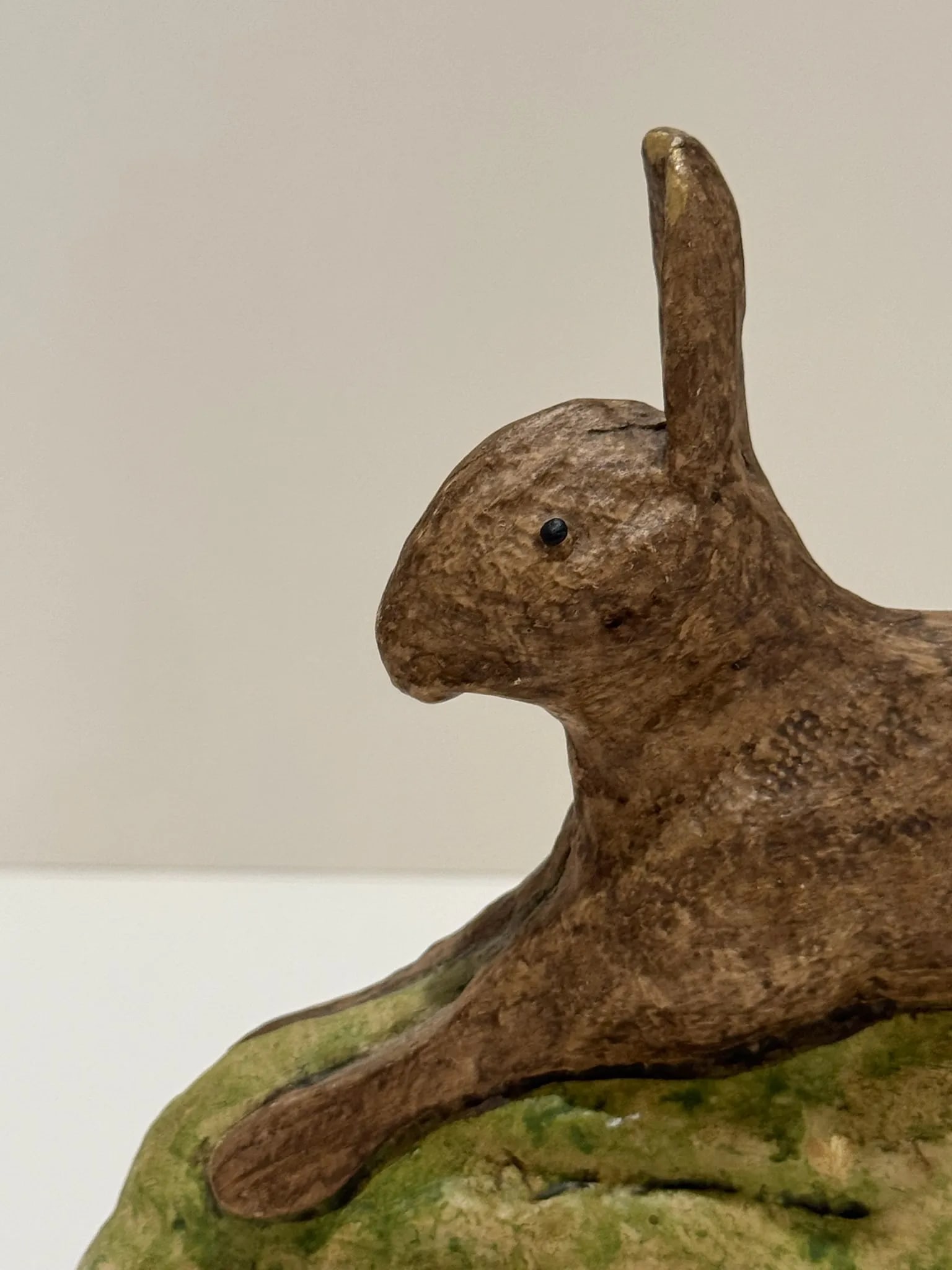 Debbie Thibault "Leaping Bunny" Folk Art Rabbit Figurine – Signed & Dated - 2