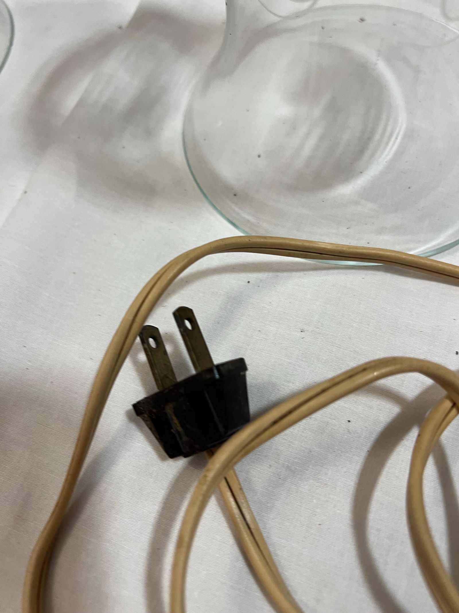 Pair of 1970s Glass Table Lamps With Glass Shades - 6