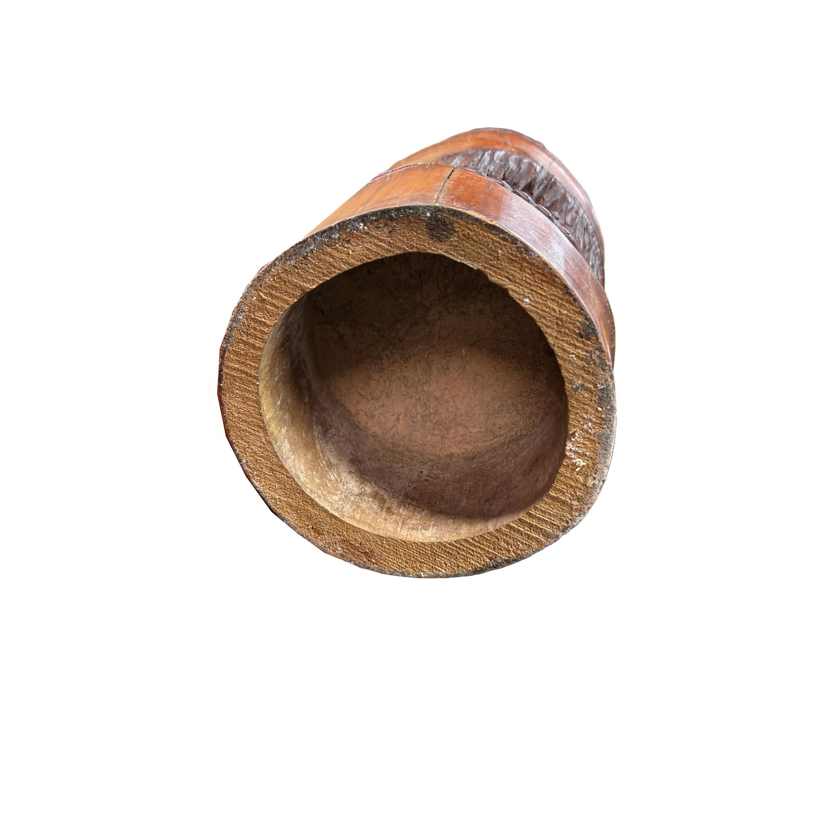 Natural Bamboo Curved Old Man Fishing Art Figure - 9