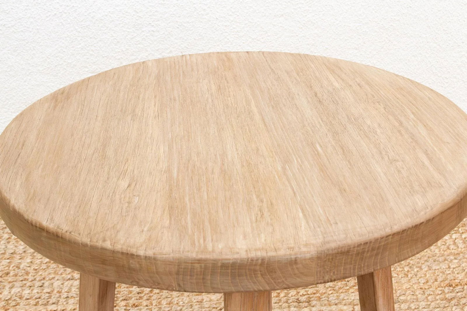 Bleached Wood Round Occasional Table - 7