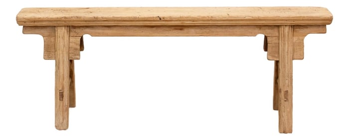 Old Timeworn Wooden Slim Bench