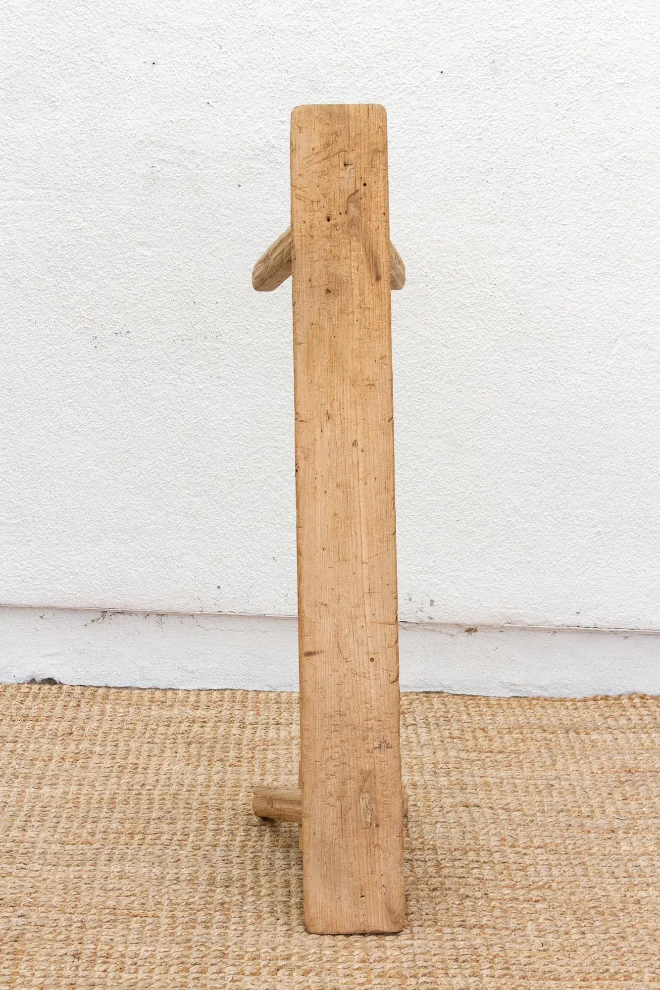 Old Timeworn Wooden Slim Bench - 5