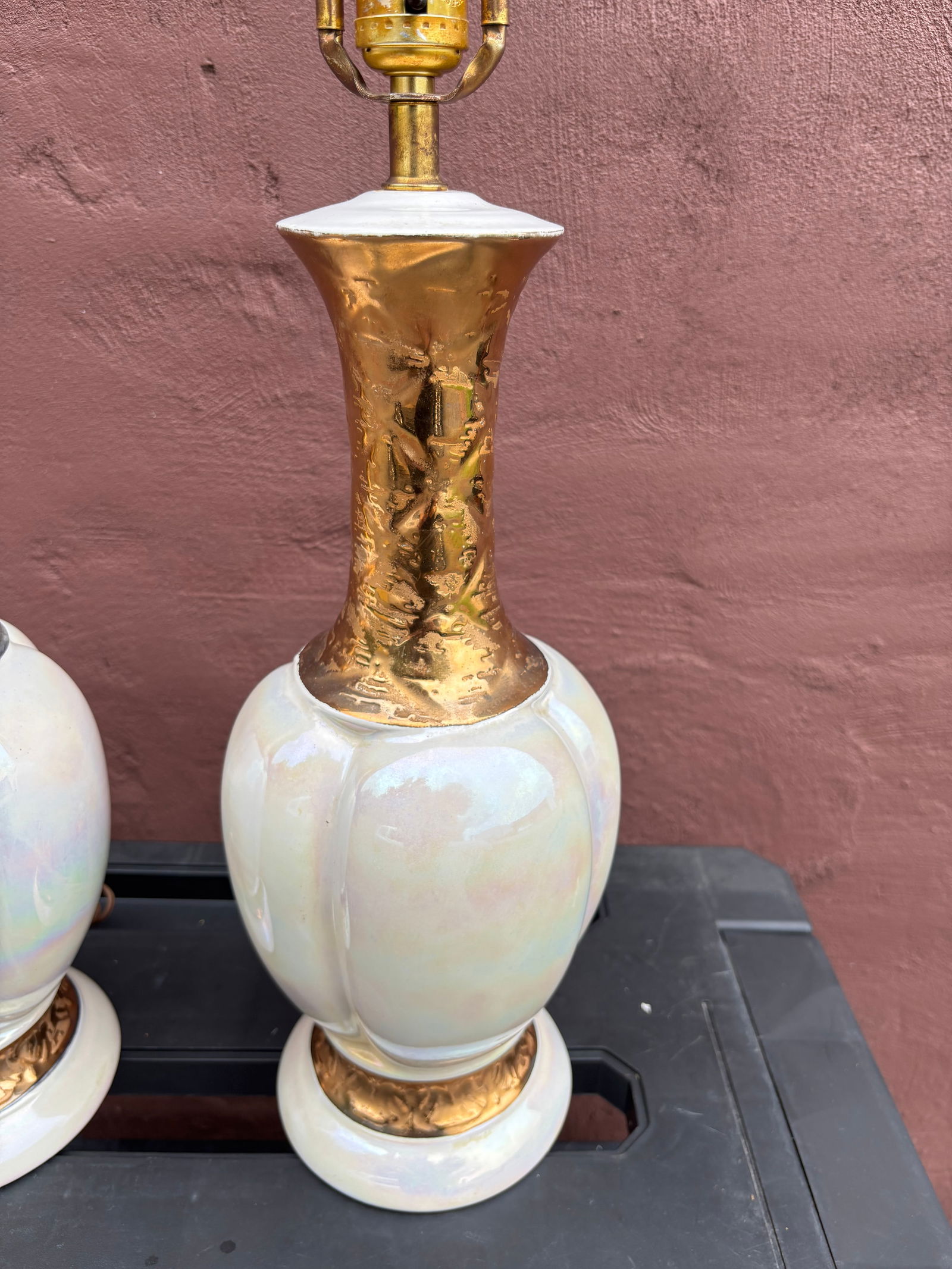 1960s Iridescent Lamps - a Pair - 2