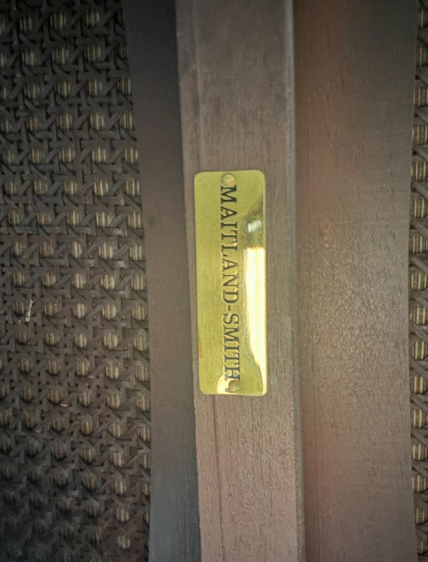 1990s Maitland Smith Vintage Cane Bench - 11