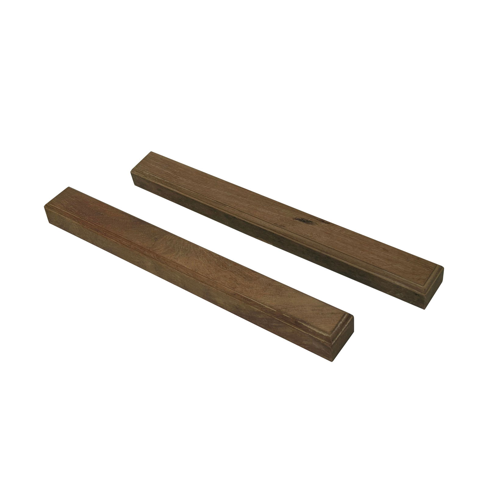 Chinese Pair Natural Wood Grain Patina Rectangular Paperweights - 3