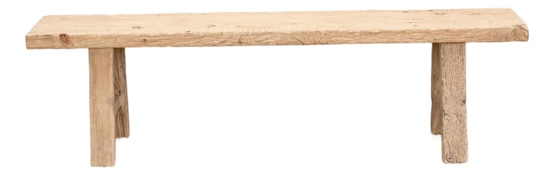 Minimalist Rustic Long Dining Bench: Experience the honest beauty of unadorned design with this collection of robust reclaimed long rustic benches. Each piece, a genuine relic of the past, is expertly constructed from a 19th-century