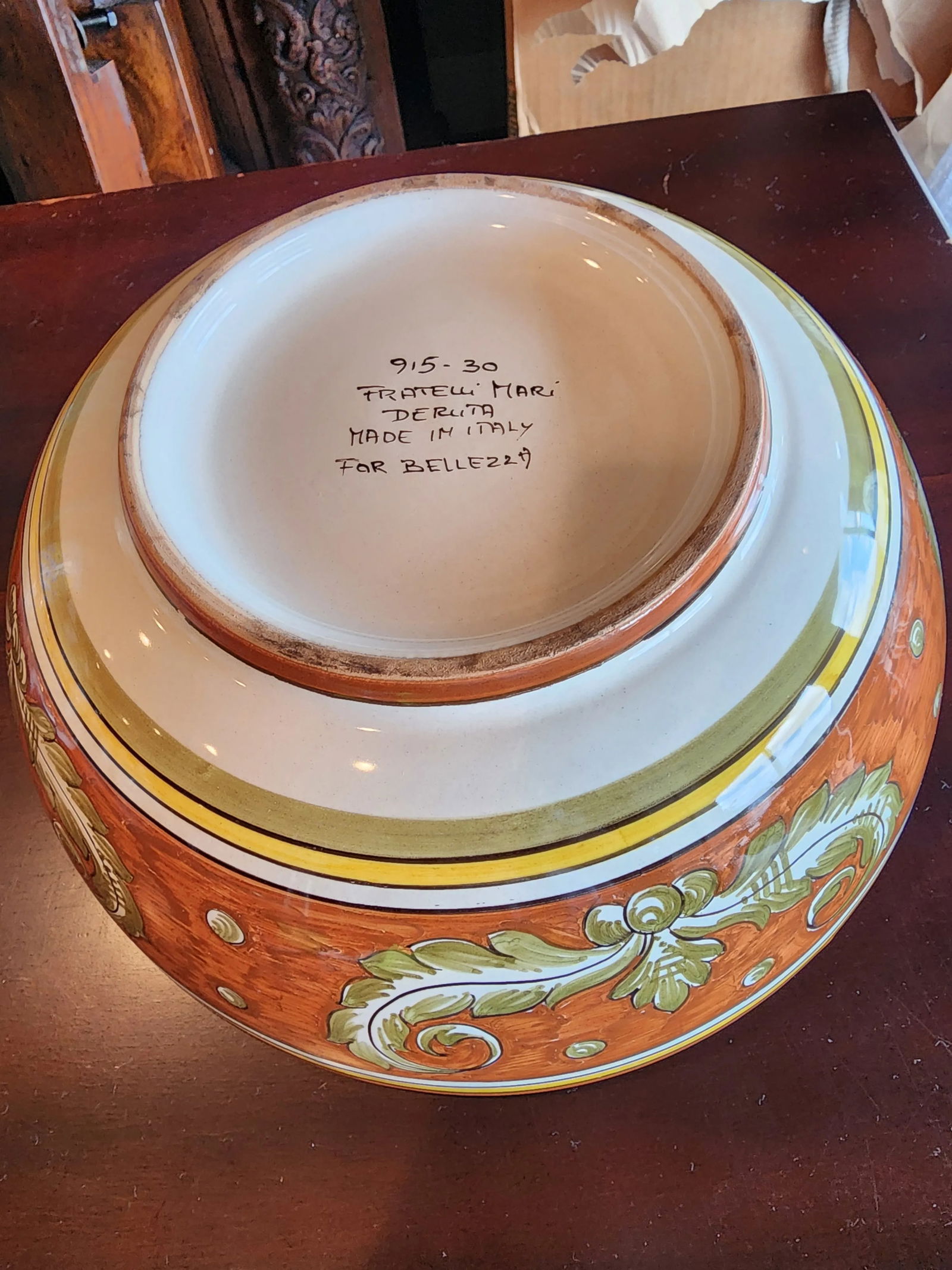 Hand Painted Deruta Ceramic Bowl - 4