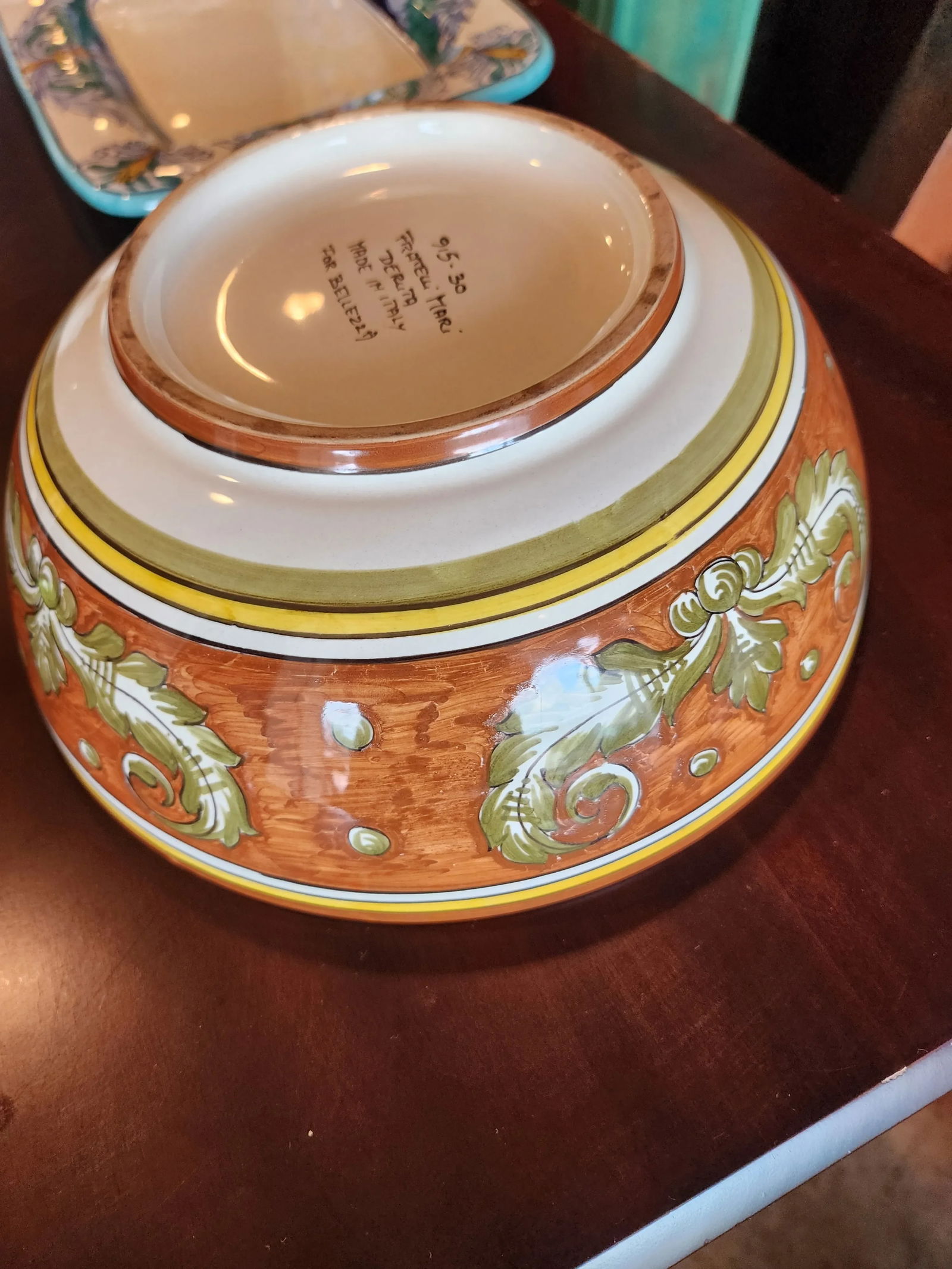 Hand Painted Deruta Ceramic Bowl - 7