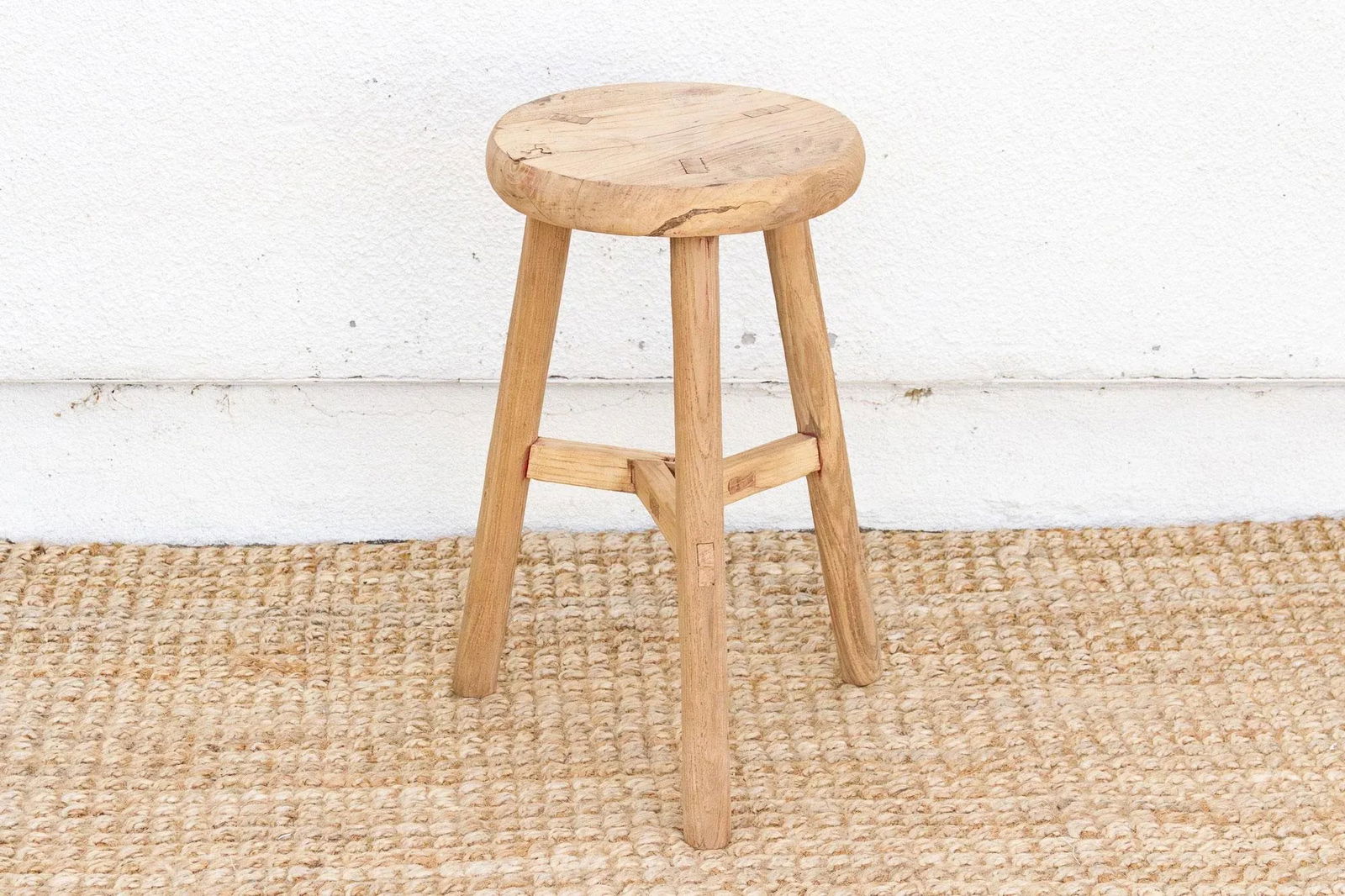 Rustic Minimalist Wooden Stool - 3