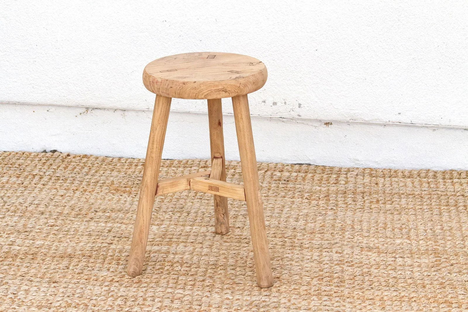 Rustic Minimalist Wooden Stool - 4