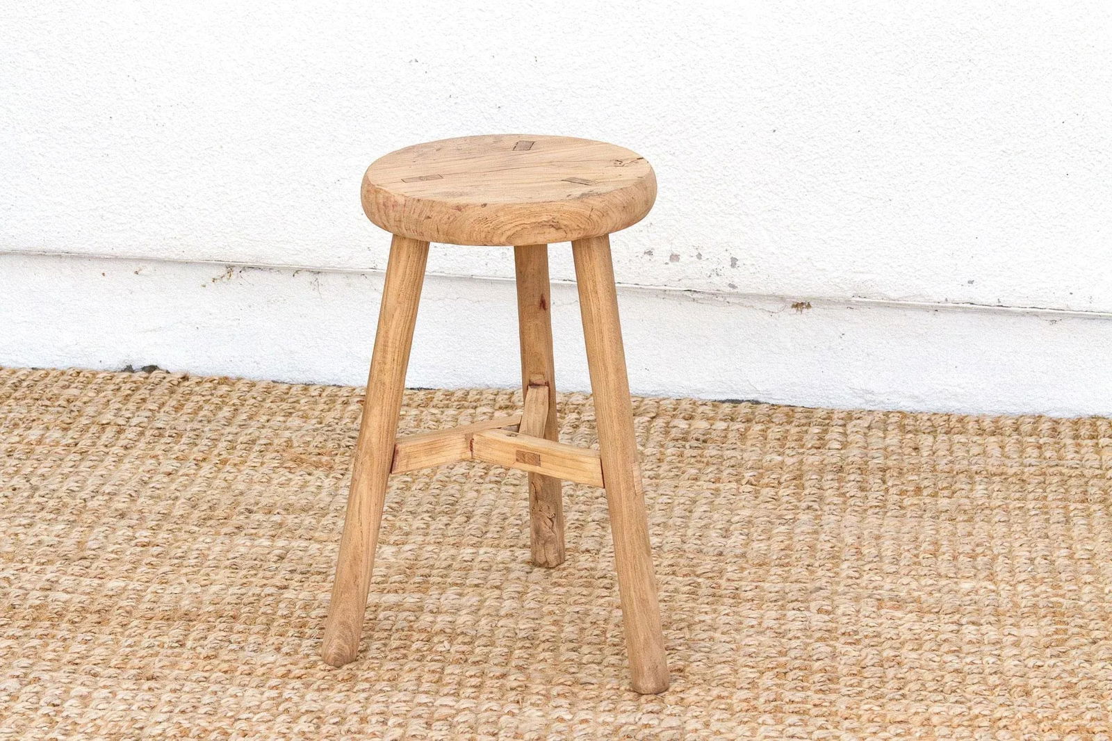 Rustic Minimalist Wooden Stool - 5