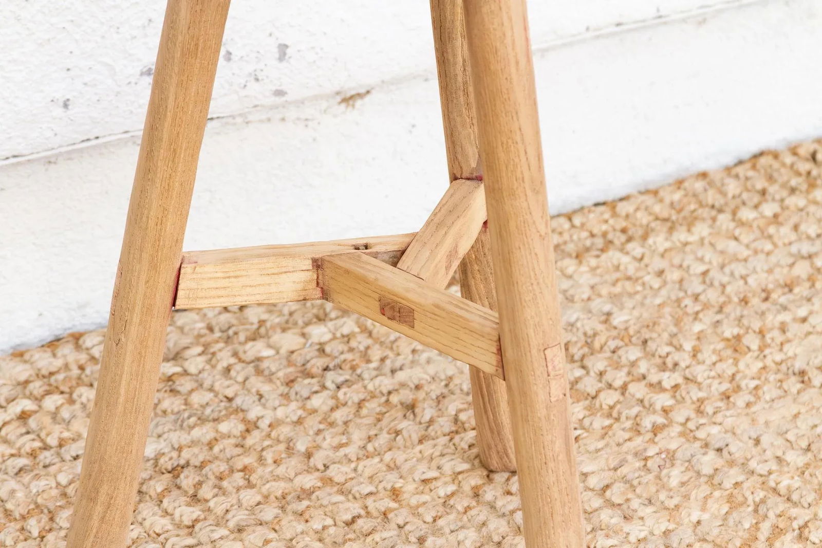 Rustic Minimalist Wooden Stool - 6