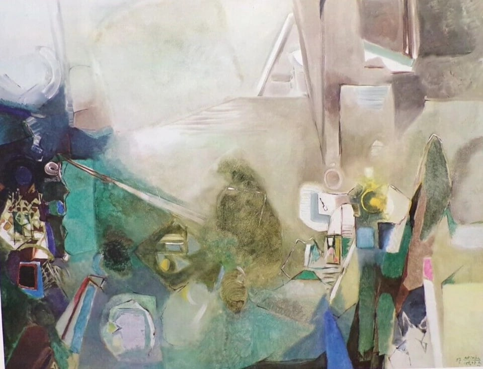 Print Entitled "Latent Antagonism" by Avigdor Arikha, Framed and Matted - 3