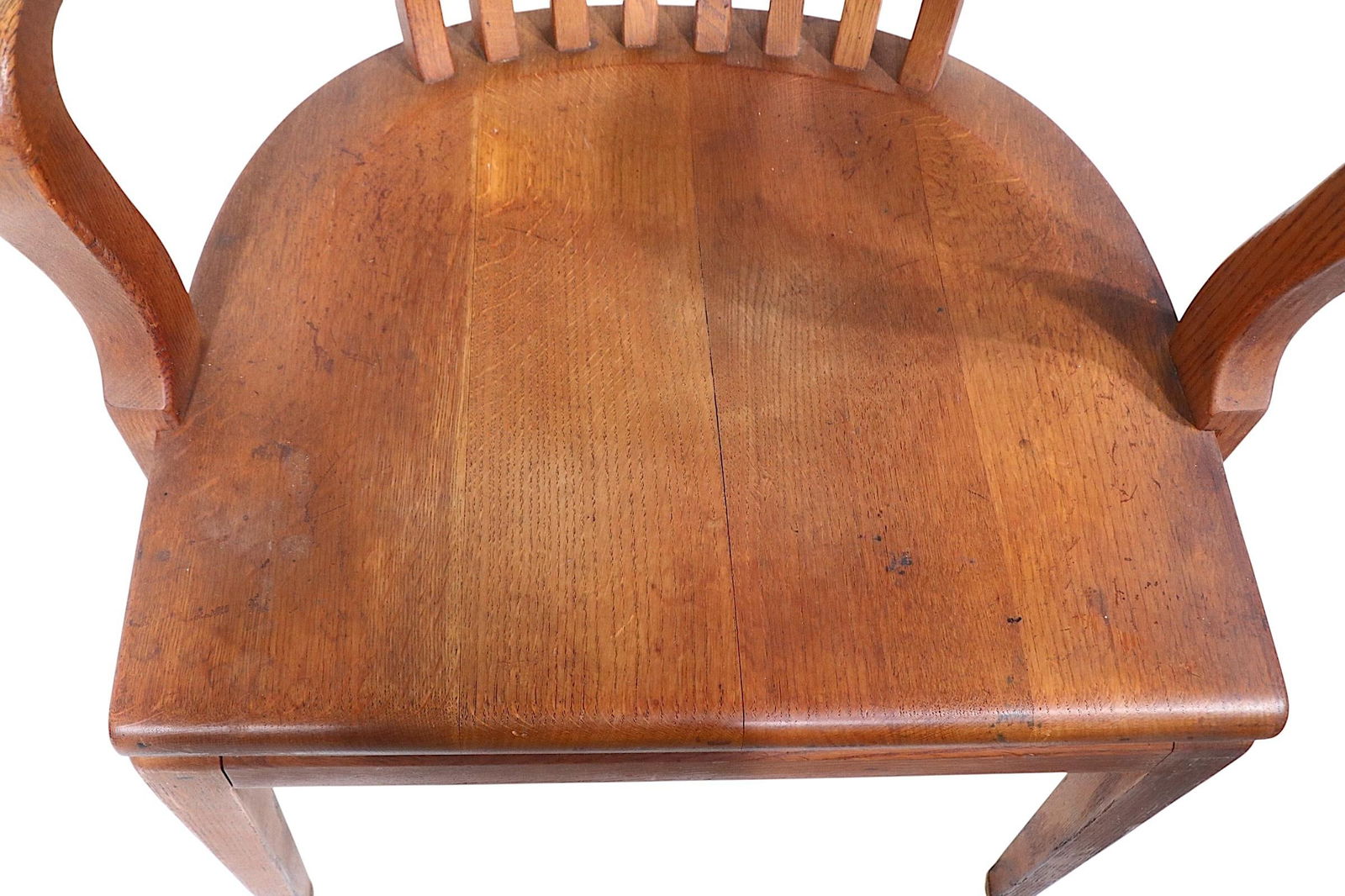 Mid 20th Century Oak Bank of England Jury Desk Office Chair by Gunlocke - 11