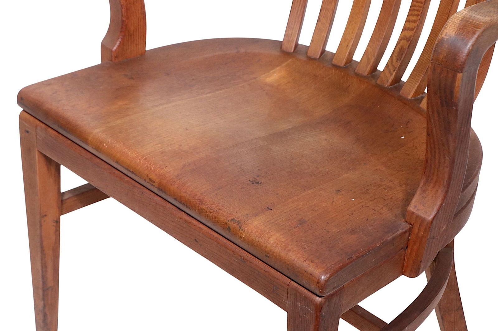 Mid 20th Century Oak Bank of England Jury Desk Office Chair by Gunlocke - 12