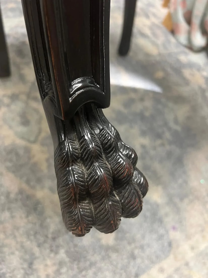 Set of 4 Ralph Lauren Black Armchairs With Genuine Leather Faux Alligator Seats - 8