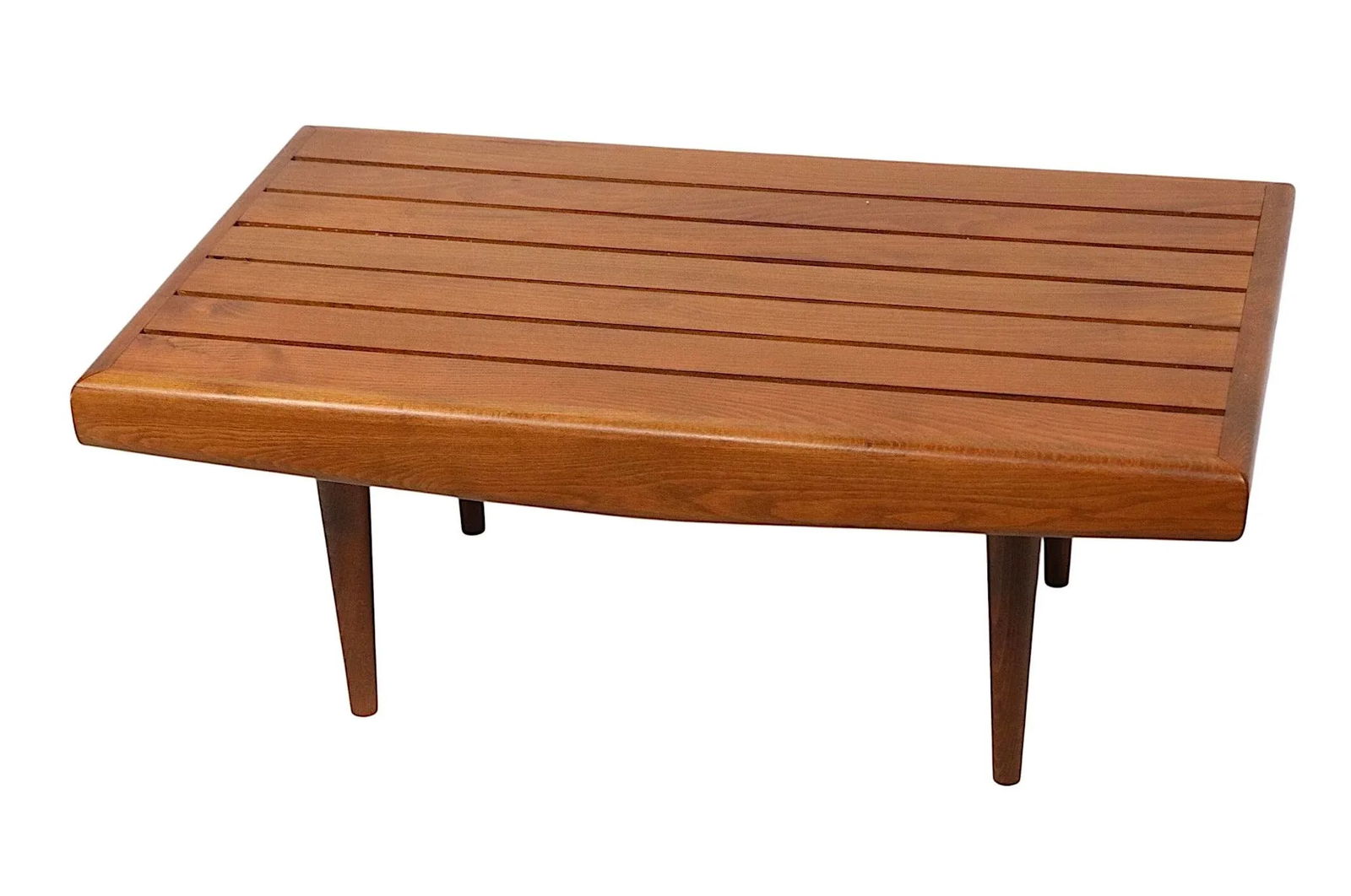 Diminutive Mid Century Slat Bench Side Coffee Table Made in Yugoslavia C 1950/70's - 2