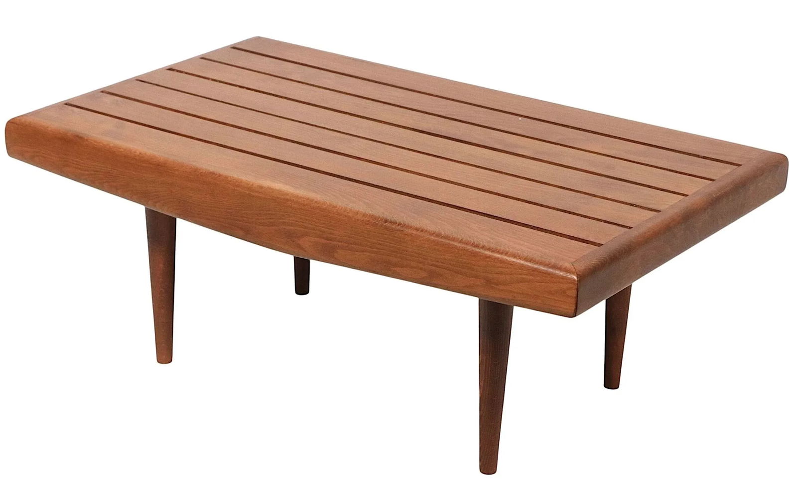 Diminutive Mid Century Slat Bench Side Coffee Table Made in Yugoslavia C 1950/70's - 3