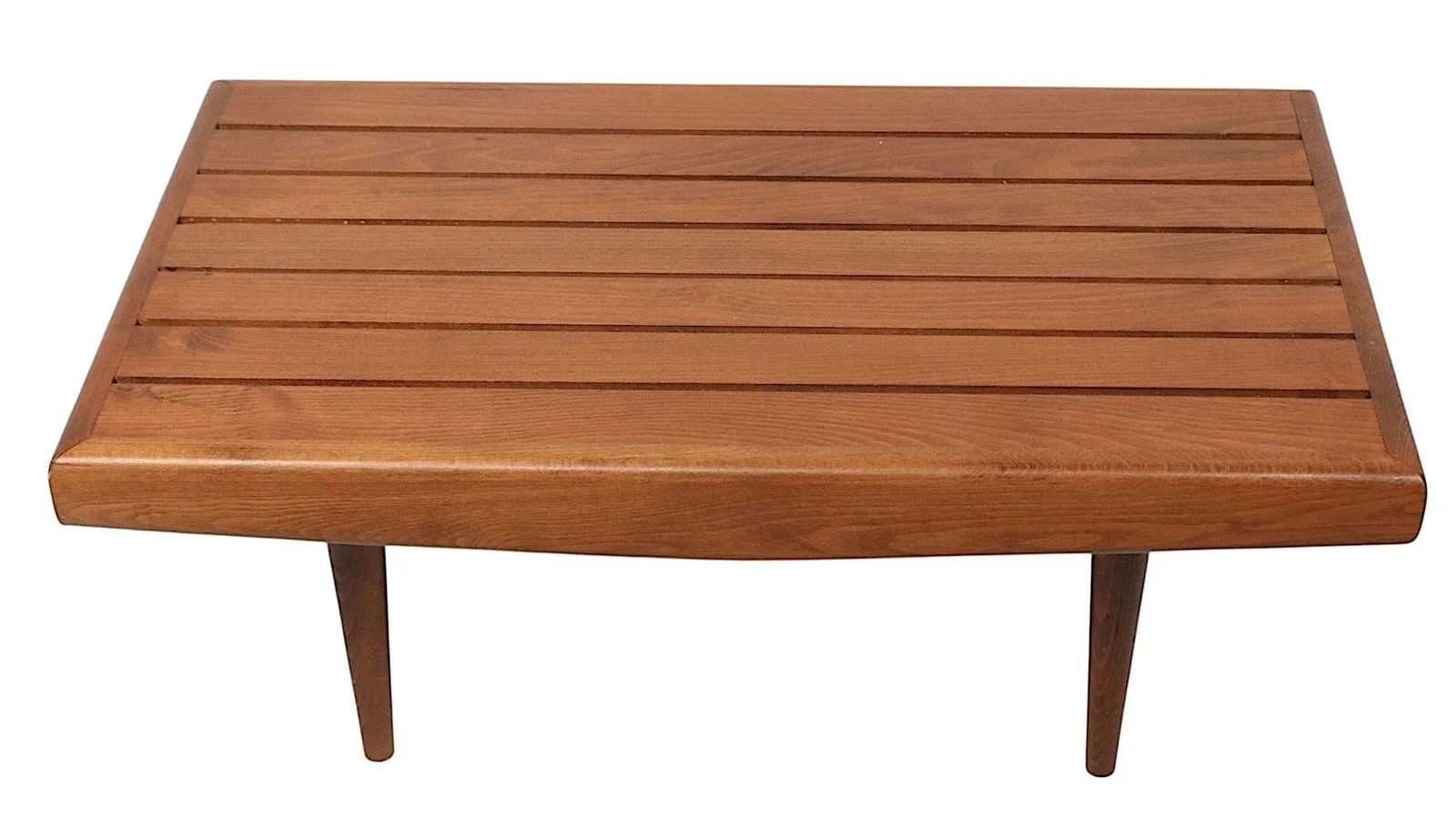 Diminutive Mid Century Slat Bench Side Coffee Table Made in Yugoslavia C 1950/70's - 4