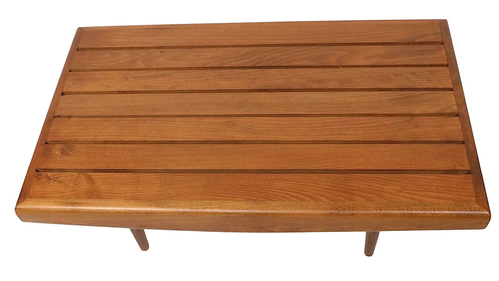 Diminutive Mid Century Slat Bench Side Coffee Table Made in Yugoslavia C 1950/70's - 7