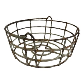 Early 20th Century Rustic Wire Basket