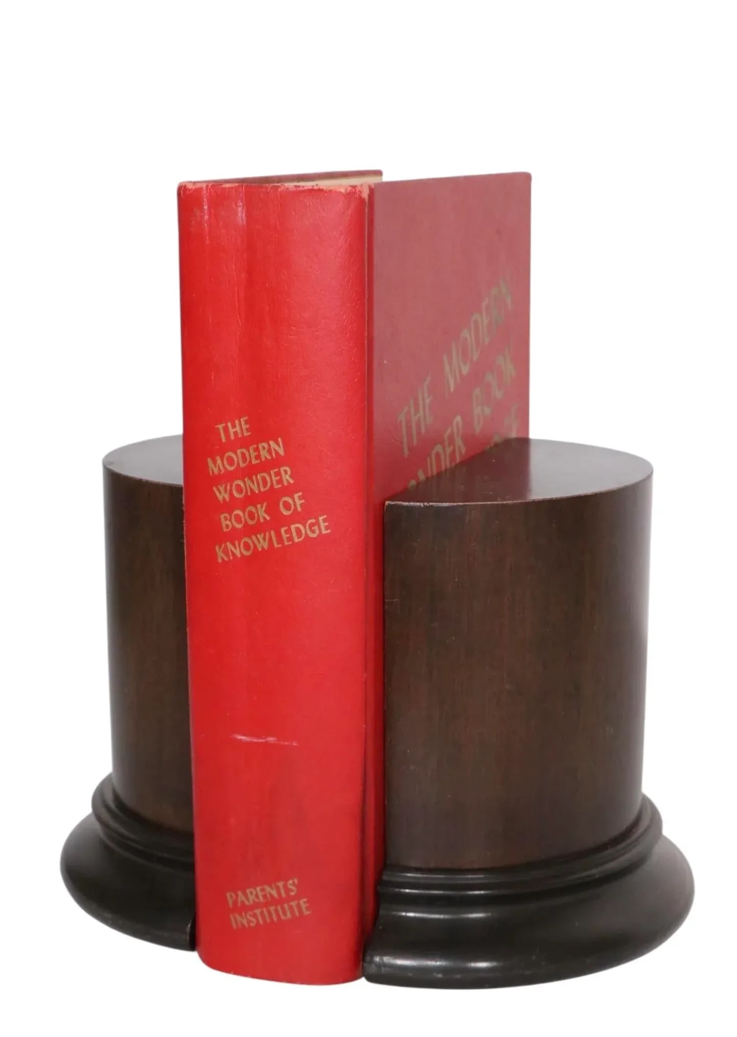 Pair of Mid 20th Century Wood Column Bookends - 3