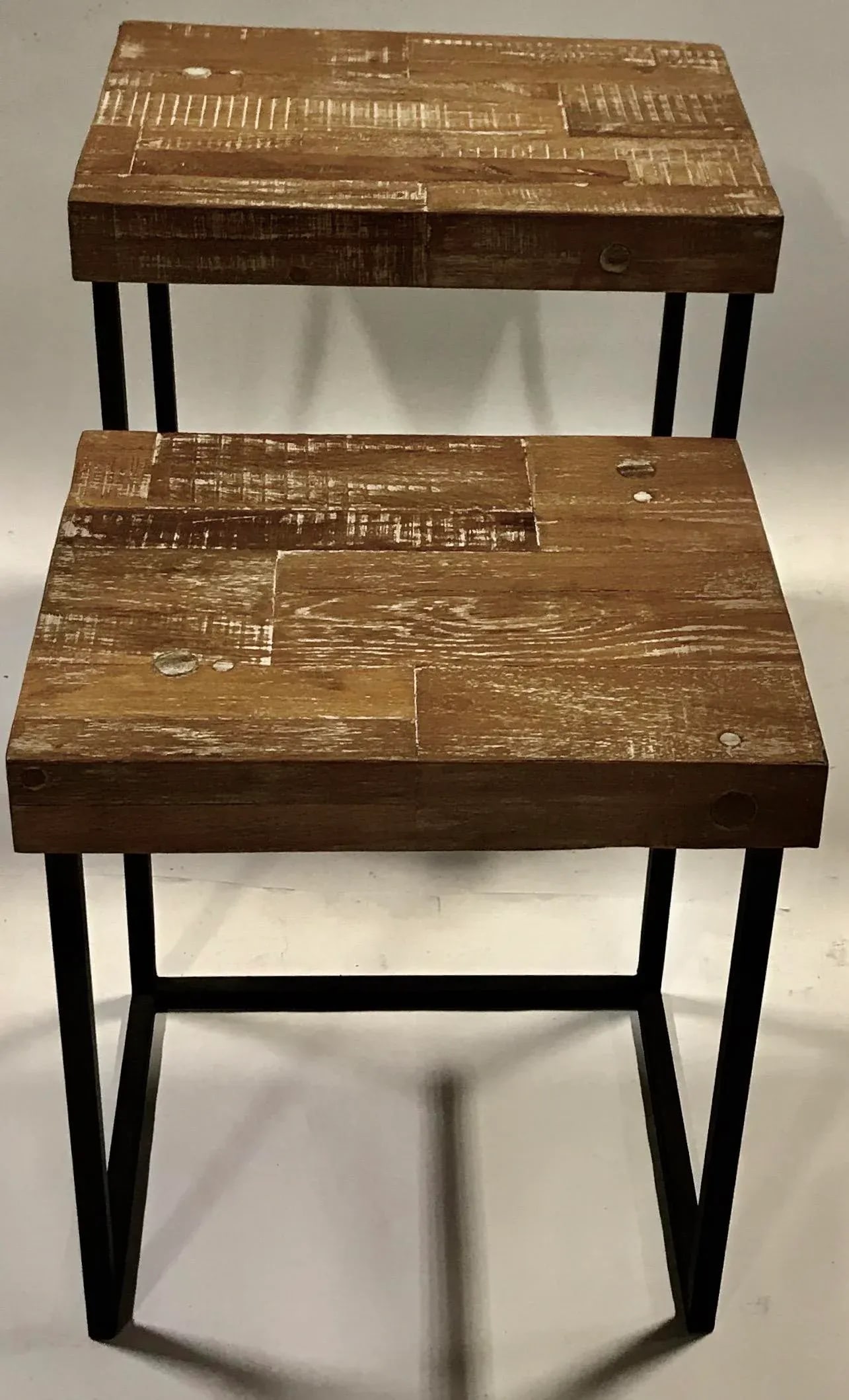 Modern Wooden Side Tables - a Pair - 2