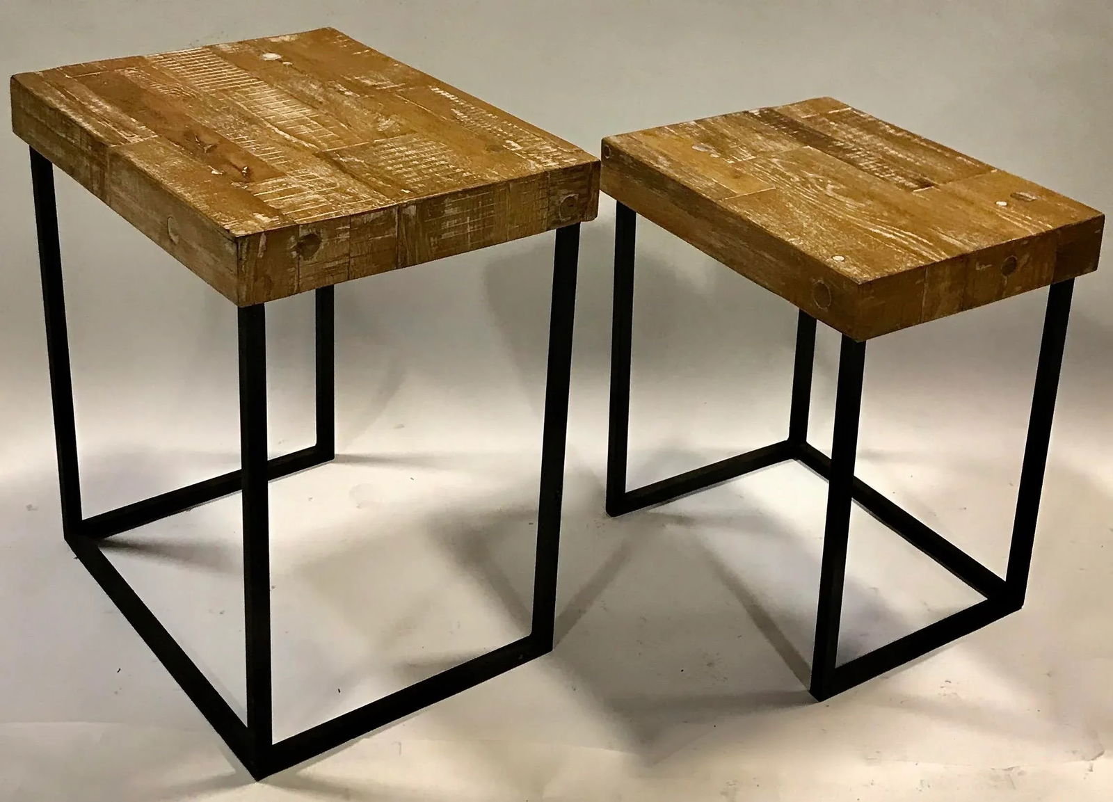 Modern Wooden Side Tables - a Pair - 7