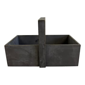 Vintage Primitive Wooden Tote Carrier With Center Handle, 1940s–1960s