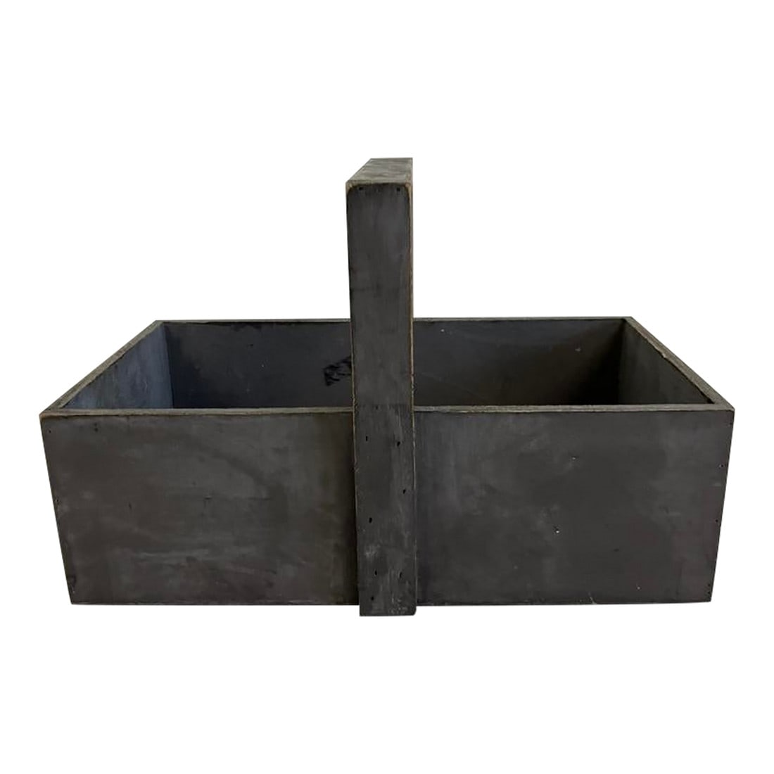 Vintage Primitive Wooden Tote Carrier With Center Handle, 1940s–1960s (1 of 5)