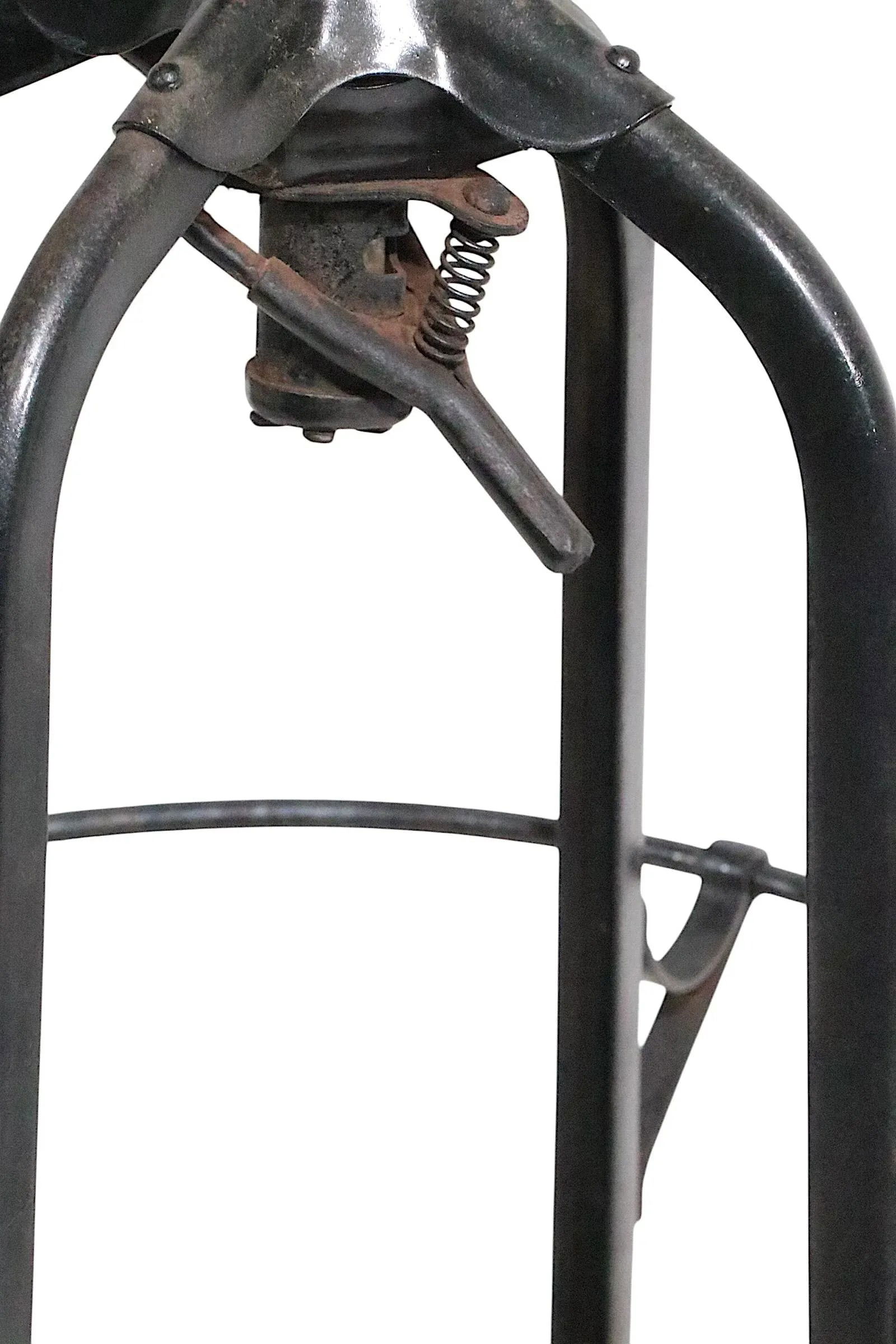 Vintage Adjustable Industrial Work Stool by Toledo Circa 1900/20s - 7