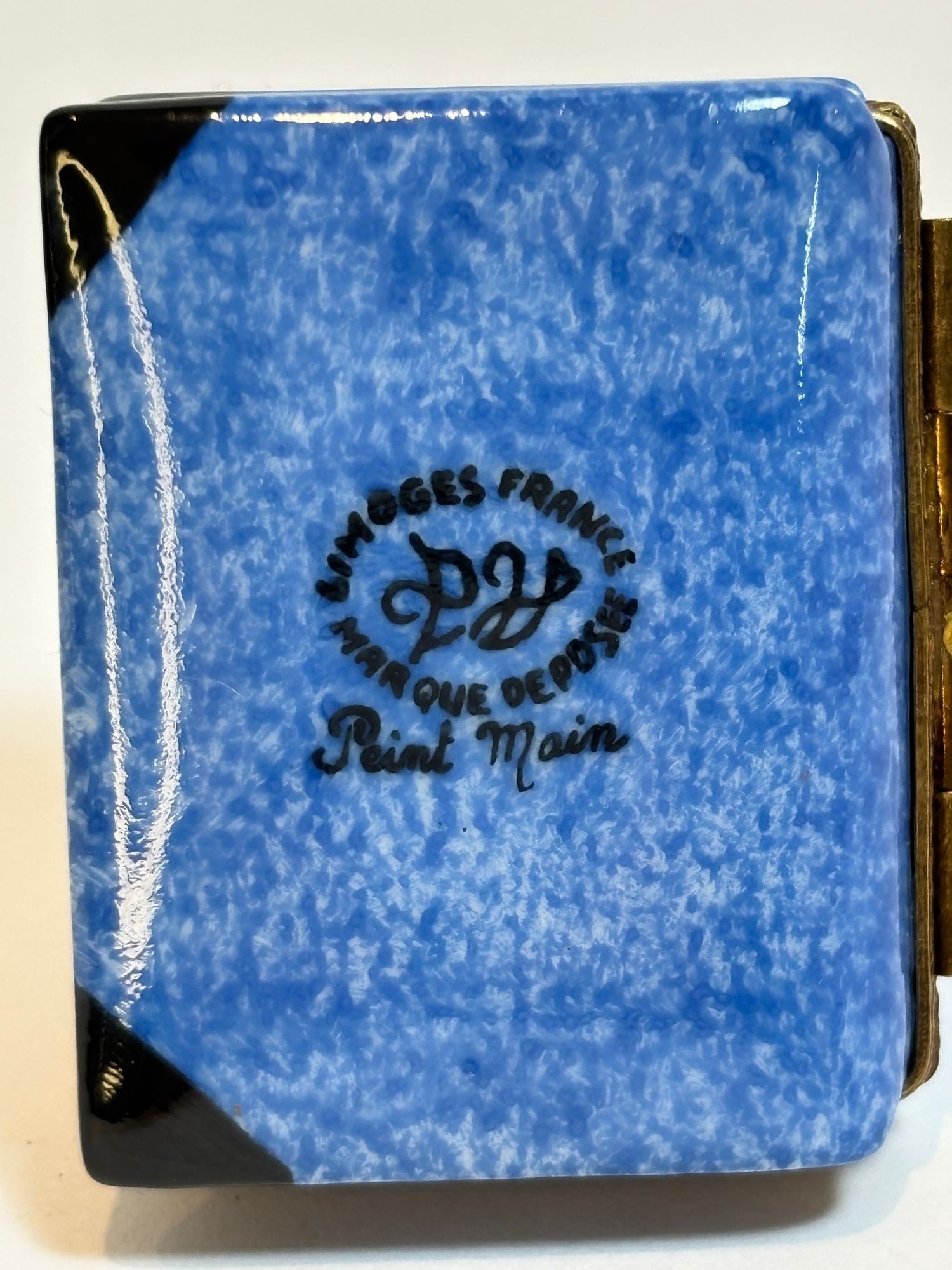 Limoges Porcelain Box With Teddy Bear on Book Hand-Painted France - 8