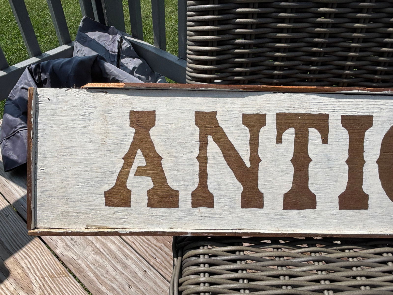 Antiques - 33.5" 20th Century Trade Sign in Cooper and White - 3