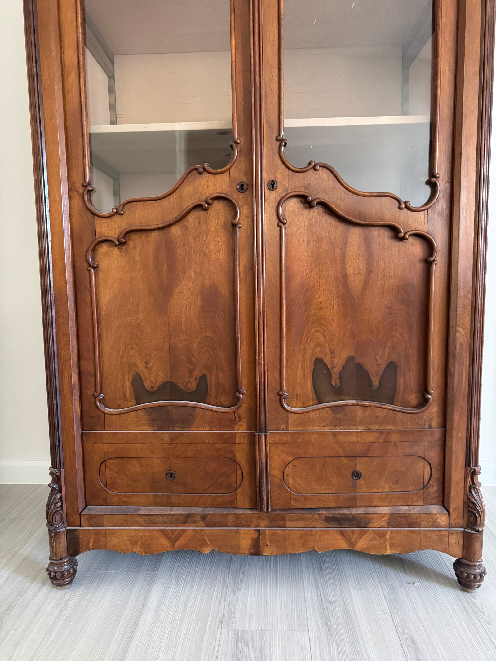 19th Century French Provincial Showcase China and Display Cabinet - 5