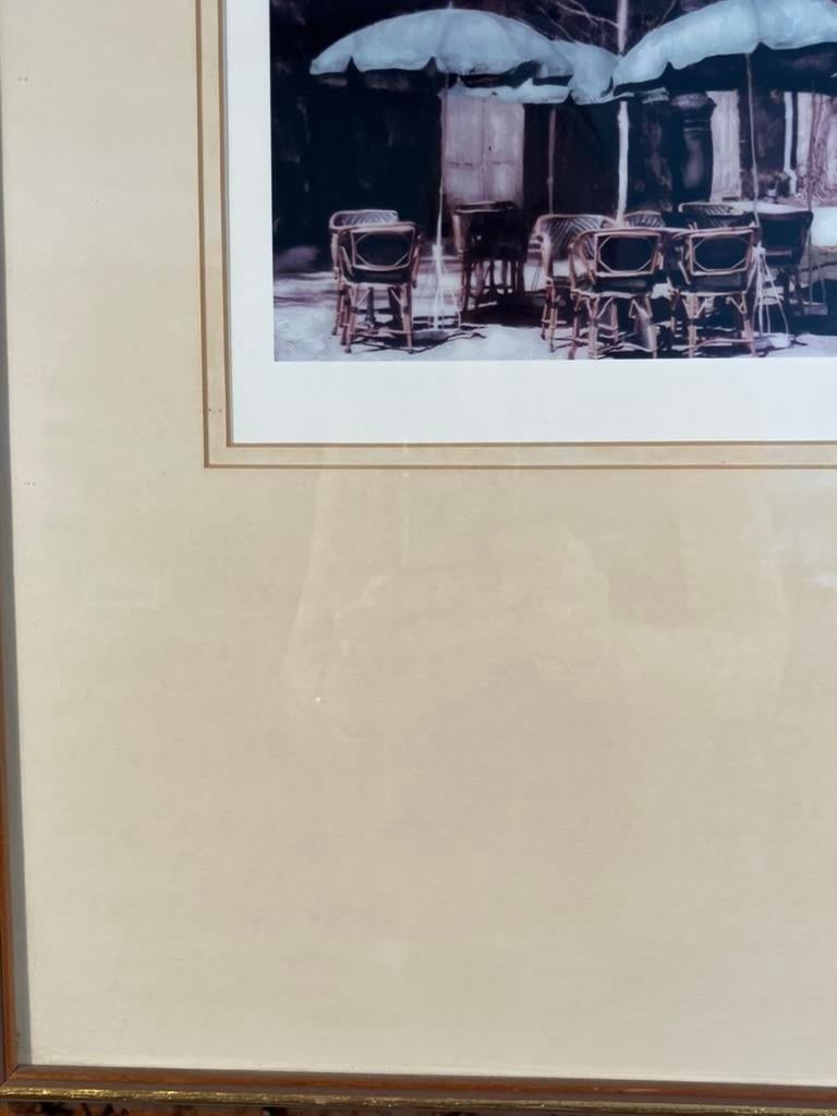 Ernesto RodrÃ­guez Hand-Colored Photograph – Outdoor Café Scene, Signed - 5