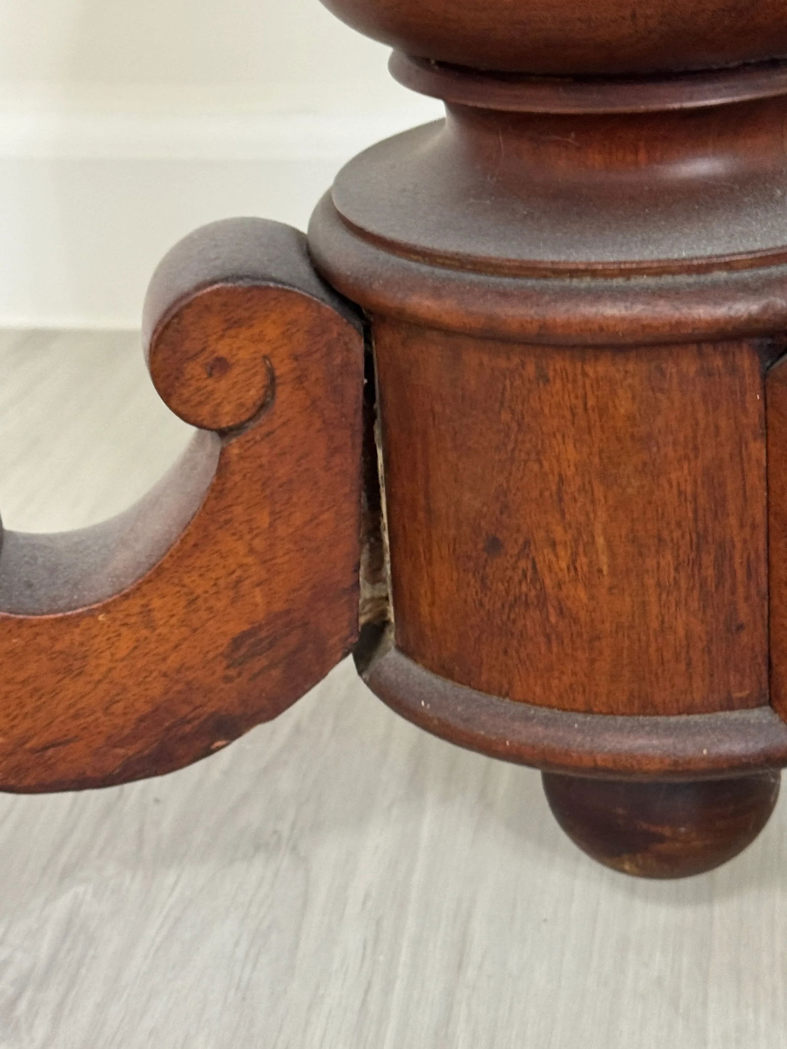 Antique Victorian Pedestal Parlor Side Table - Short Table or Plant Stand - 6