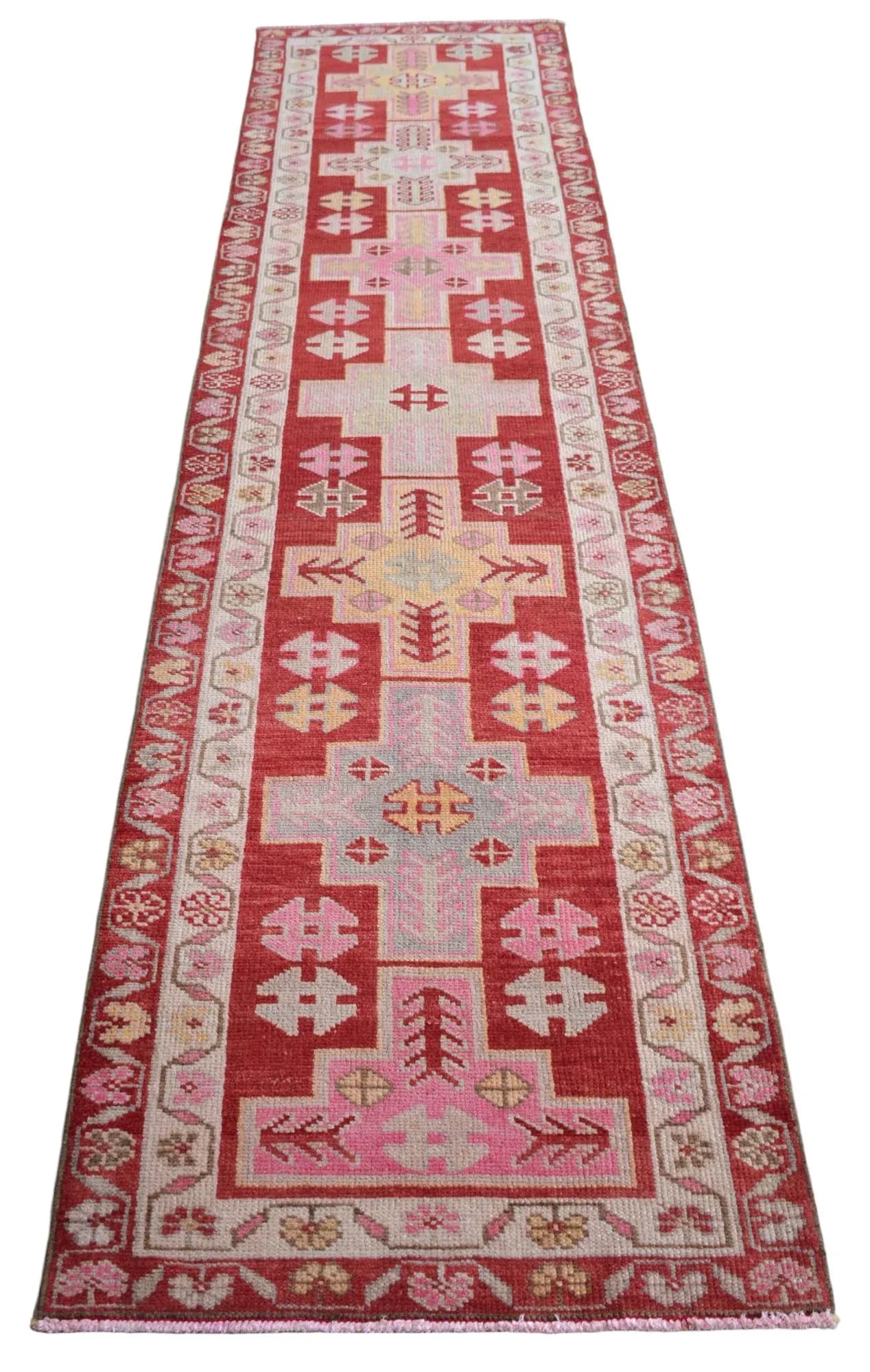 Kurdish Runner Rug . Hand-Knotted Herki Runner Rug Kitchen Island Hallway Decor - 2"²9"³ - 4
