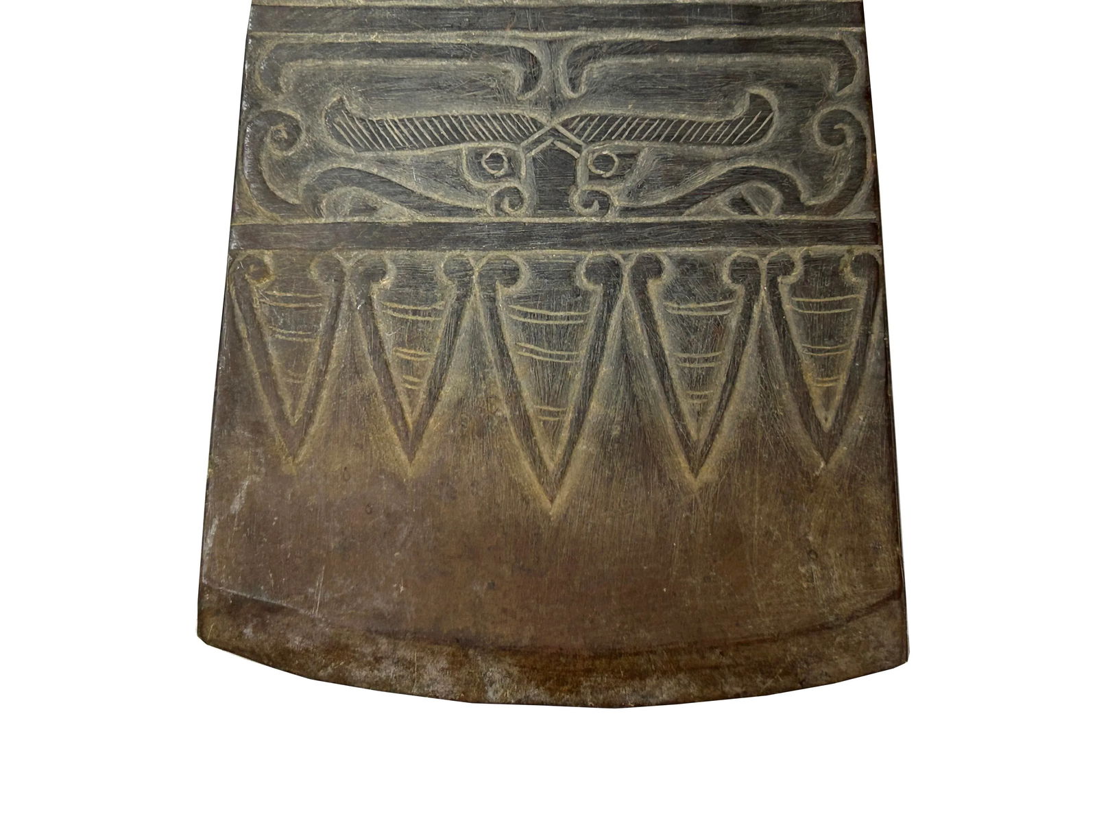 Oriental Stone Ritual Mythical Motif Carving Display Plaque Art - 10