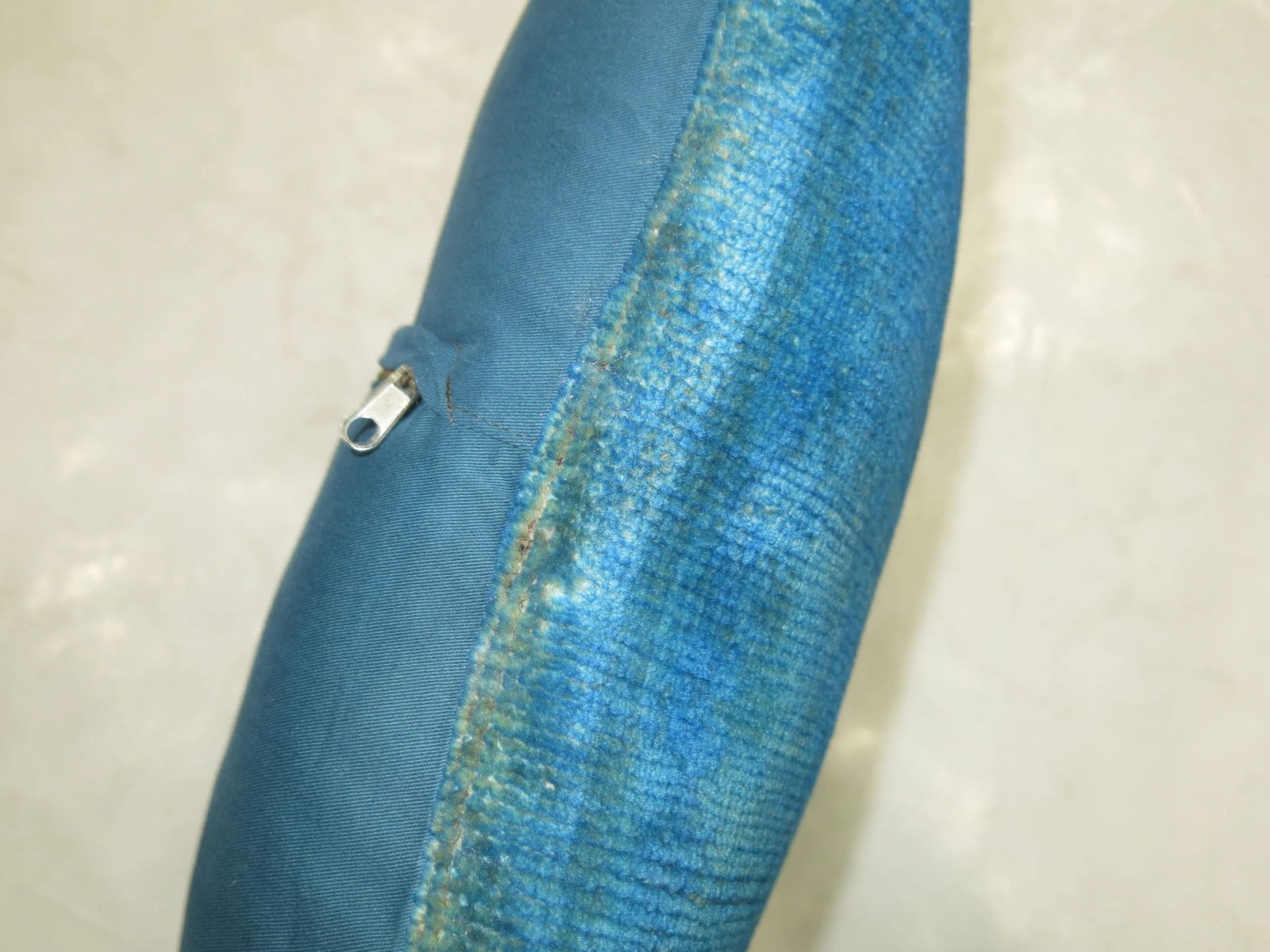 Blue Turkish Overdye Rug Pillow - 2