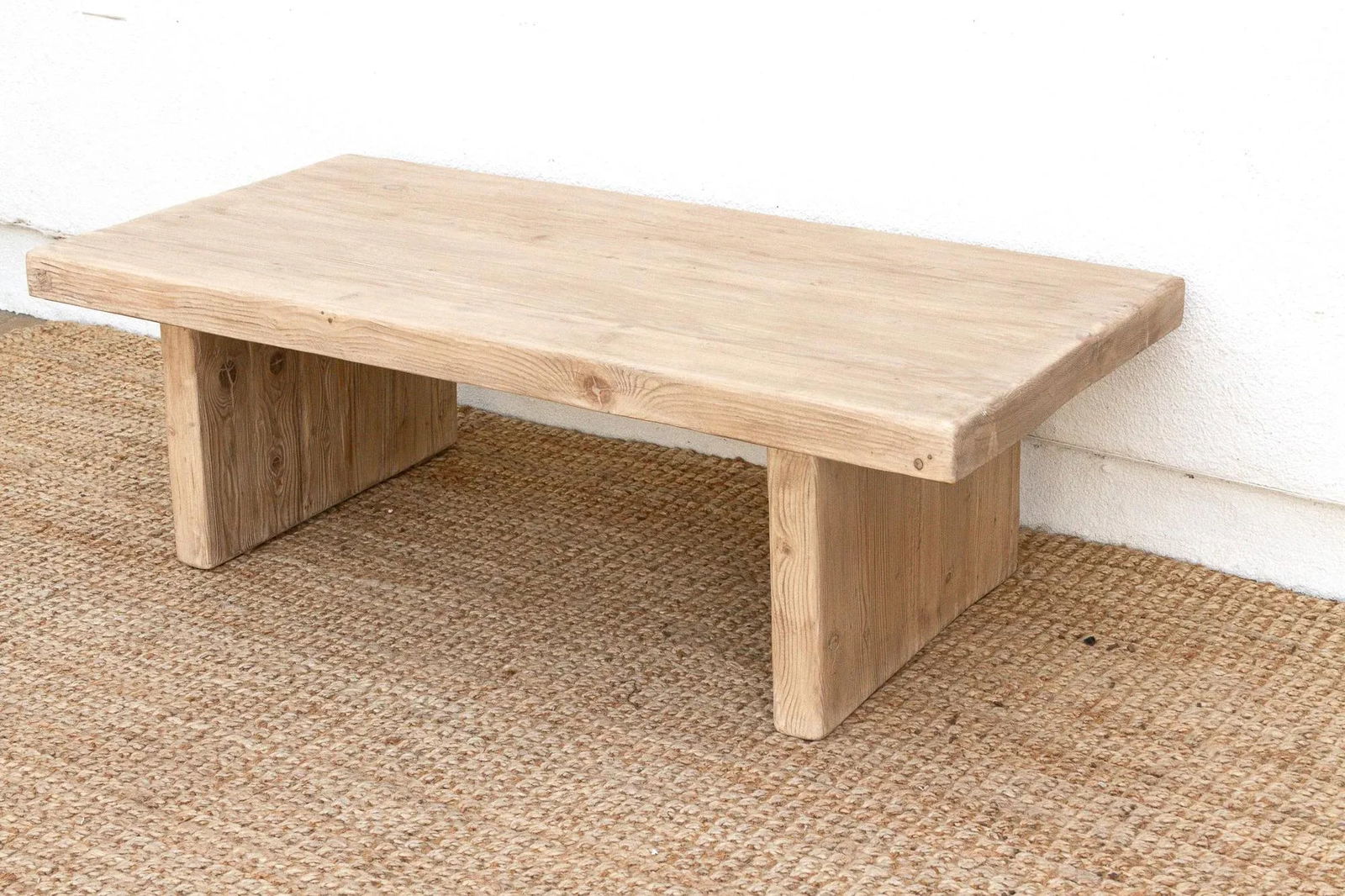 Primitive Coffee Table From Old Wood - 5