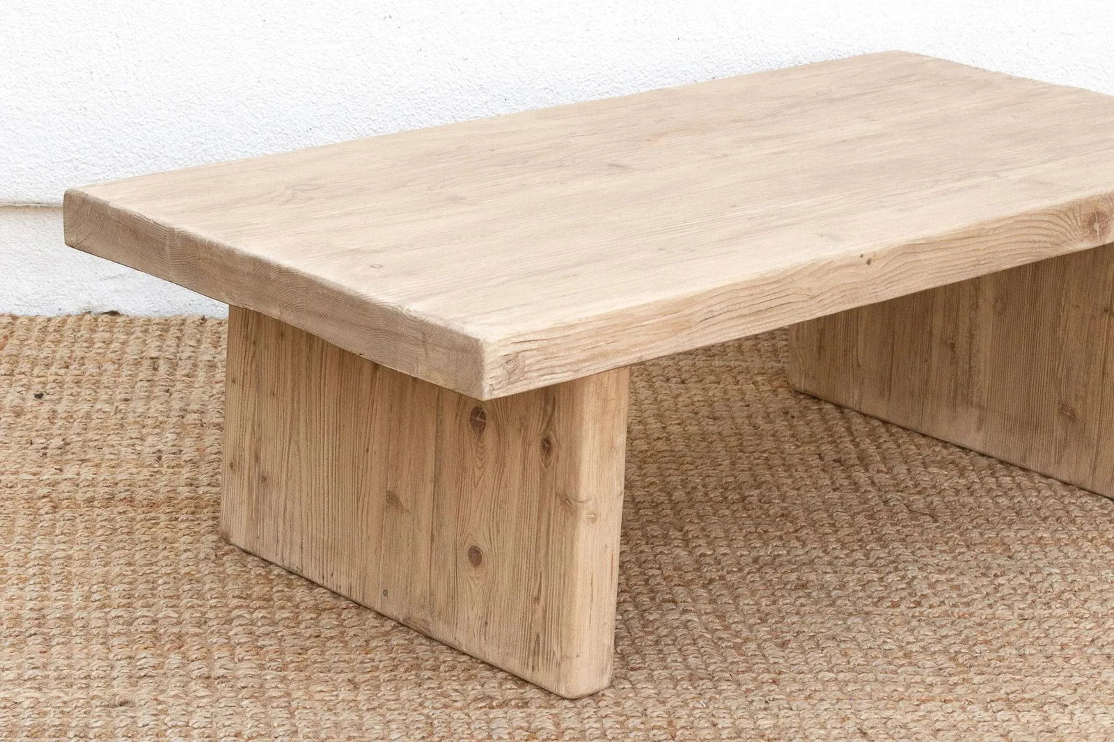 Primitive Coffee Table From Old Wood - 8