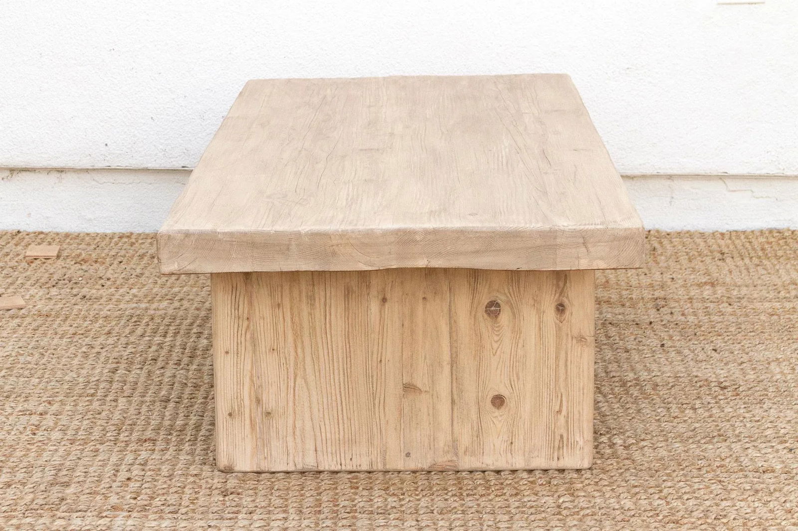 Primitive Coffee Table From Old Wood - 9