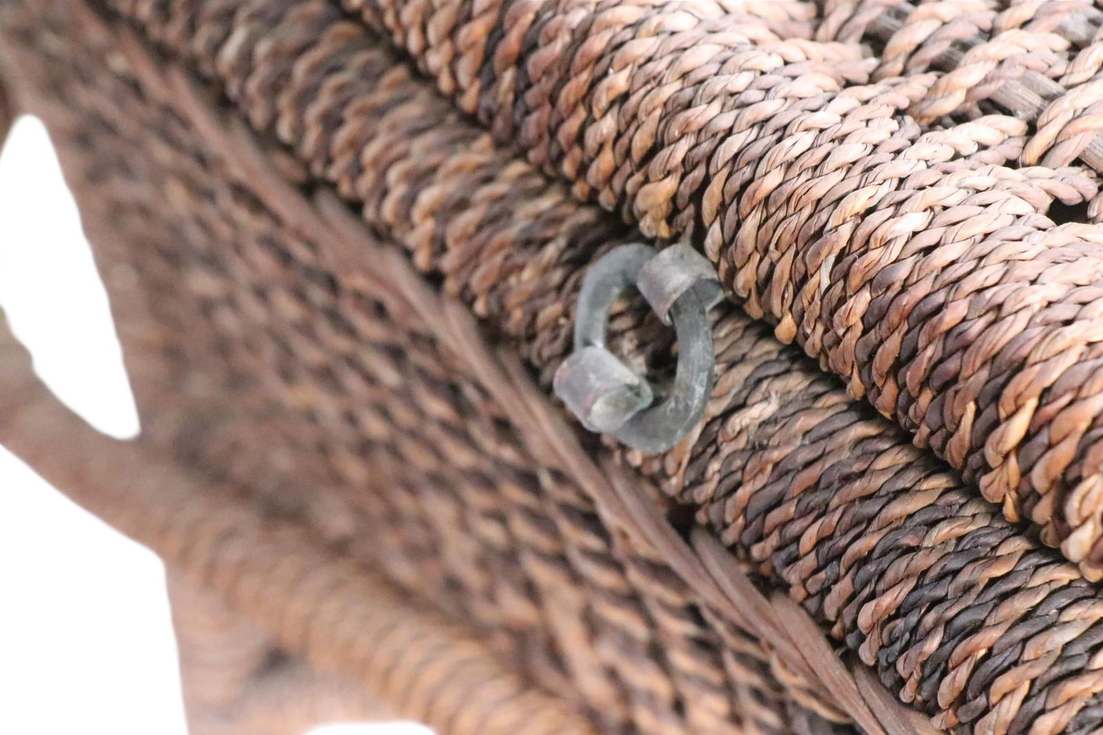 Antique Rope Wicker Sewing Stand - 10