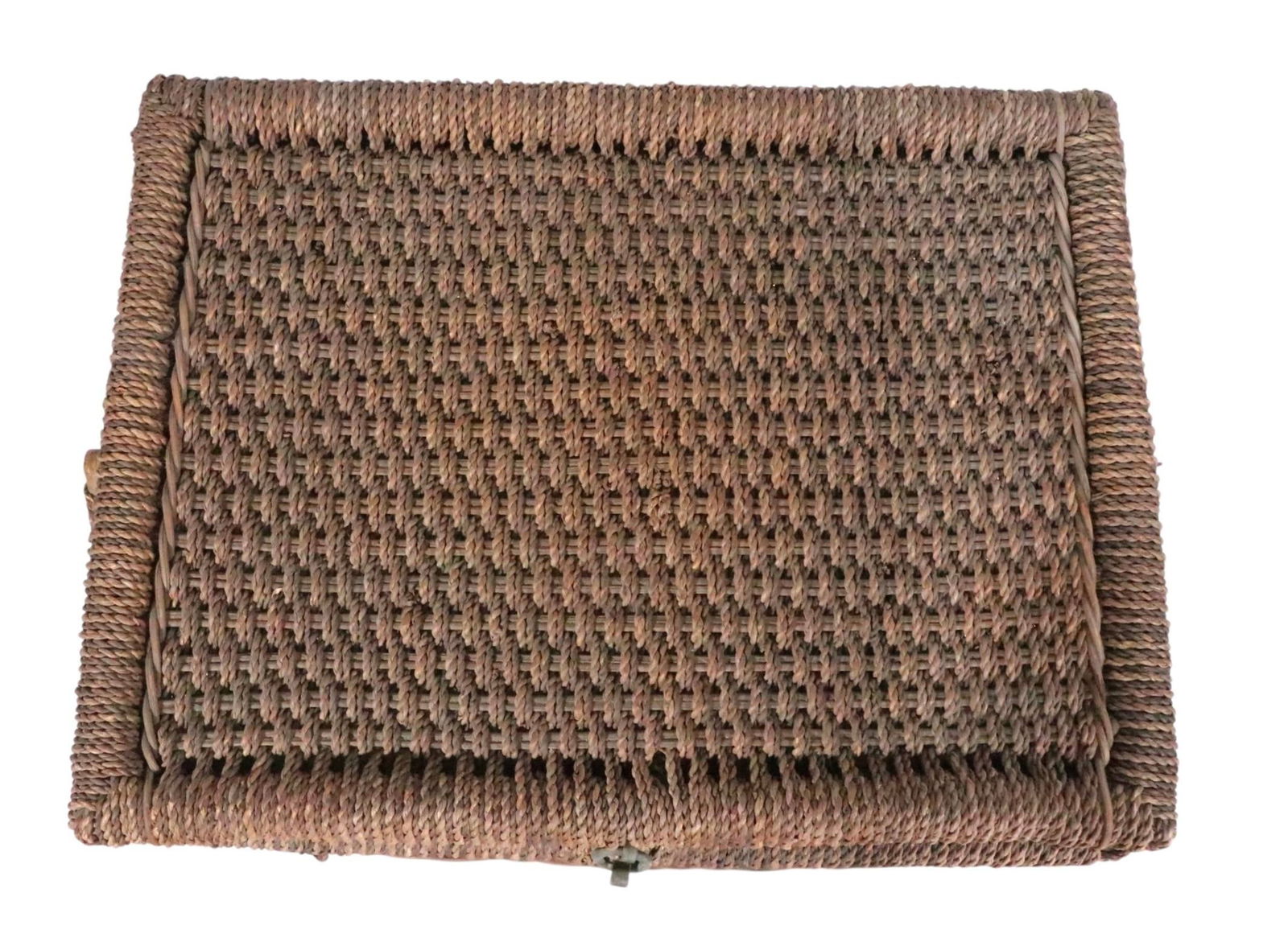 Antique Rope Wicker Sewing Stand - 9