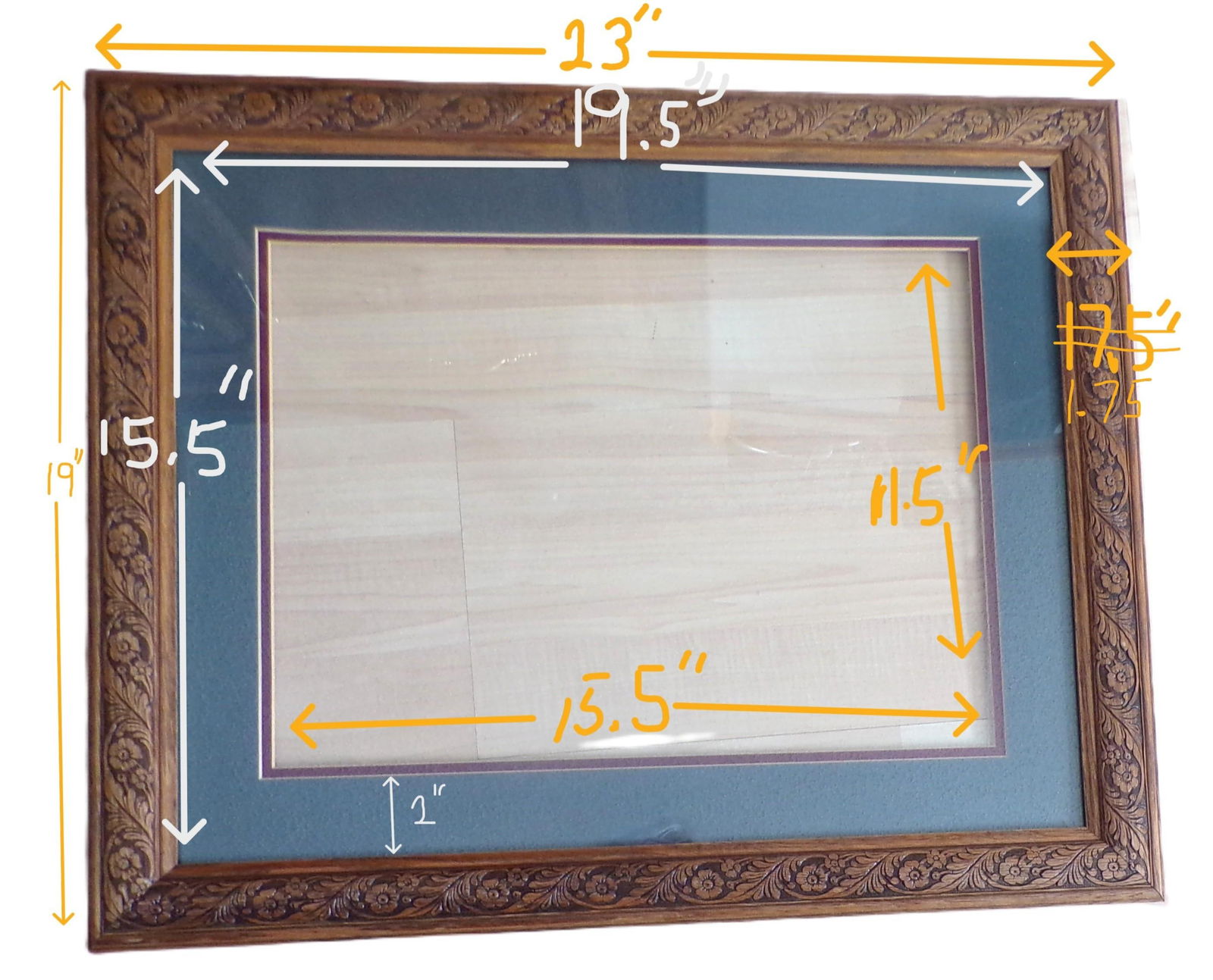 Large Mid 20th Century Brown Wooden Frame - 2