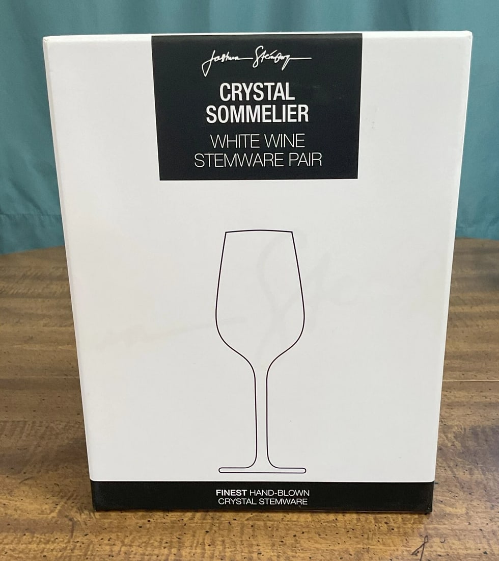Joshua Steinberg Crystal Sommelier, a Pair of White Wine Stemware - 4