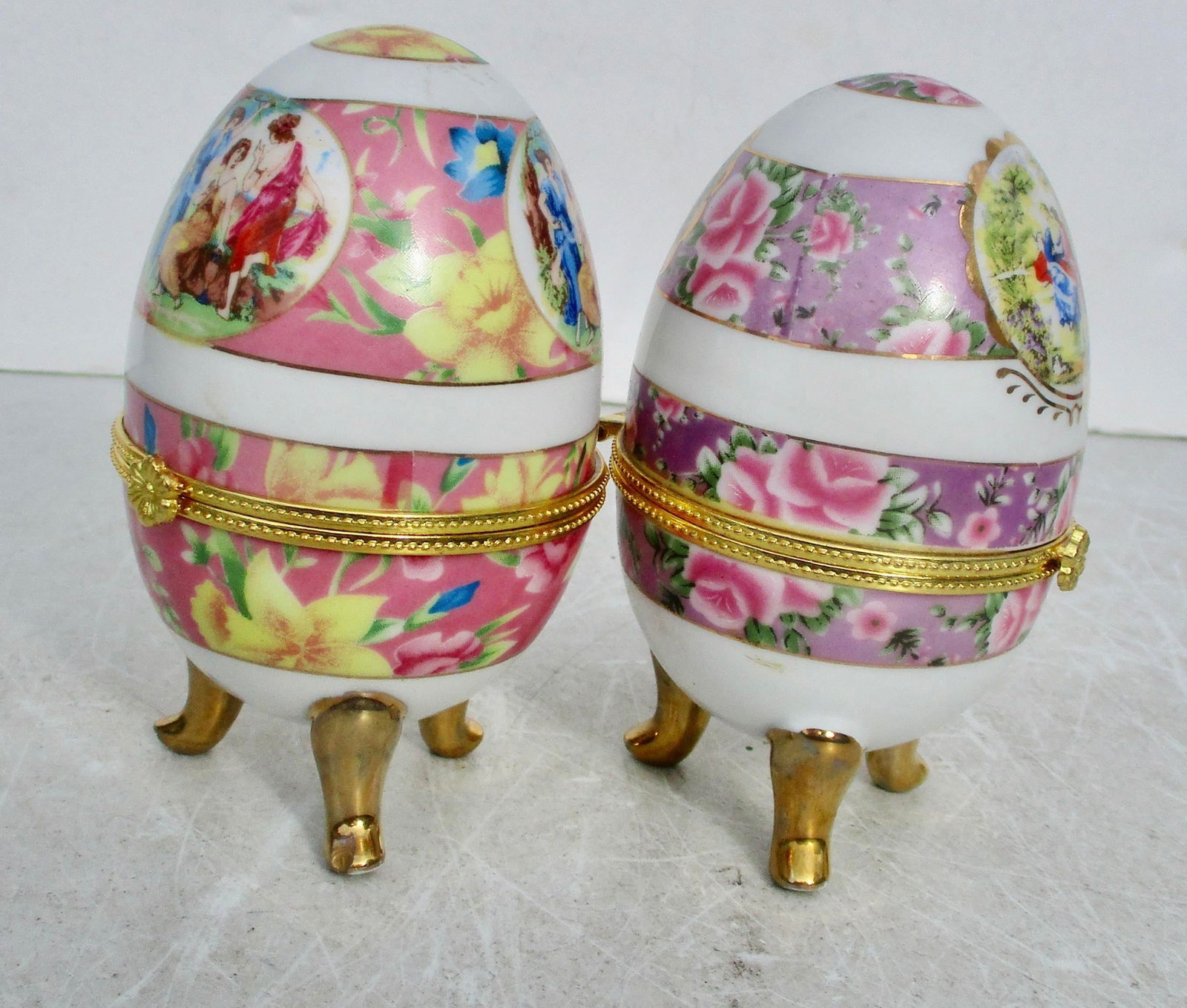 Limoge Ring Boxes - A Pair of 2 - 2