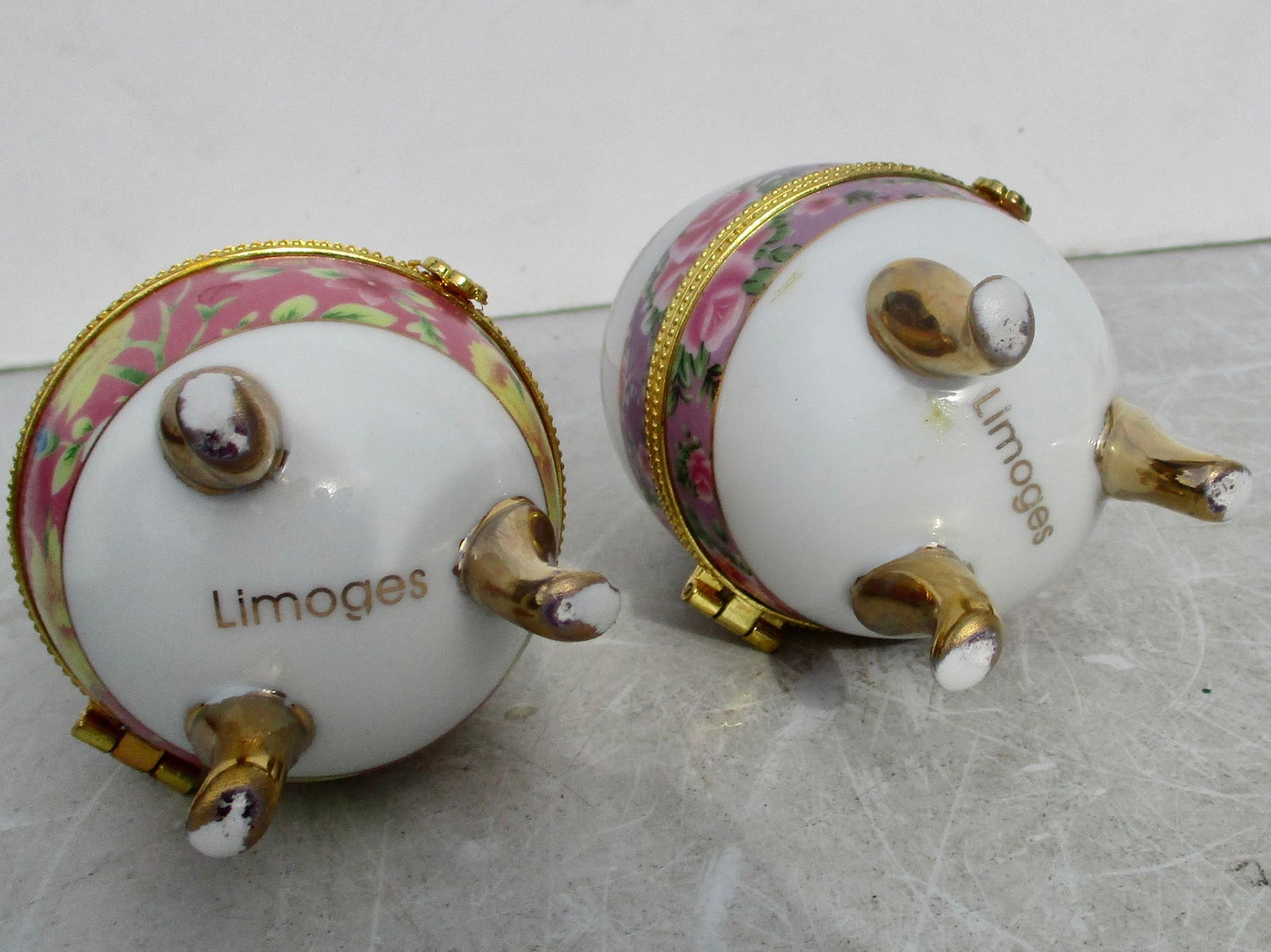 Limoge Ring Boxes - A Pair of 2 - 5